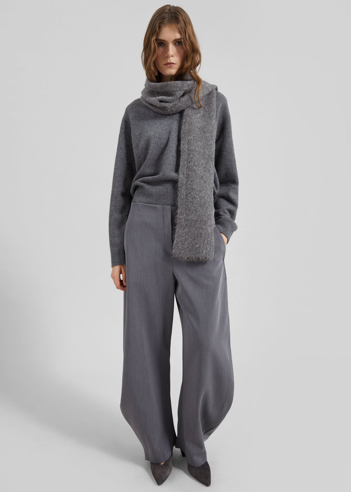 Shop the look image for Samsøe Samsøe Sajeanne Scarf - Iron Gate