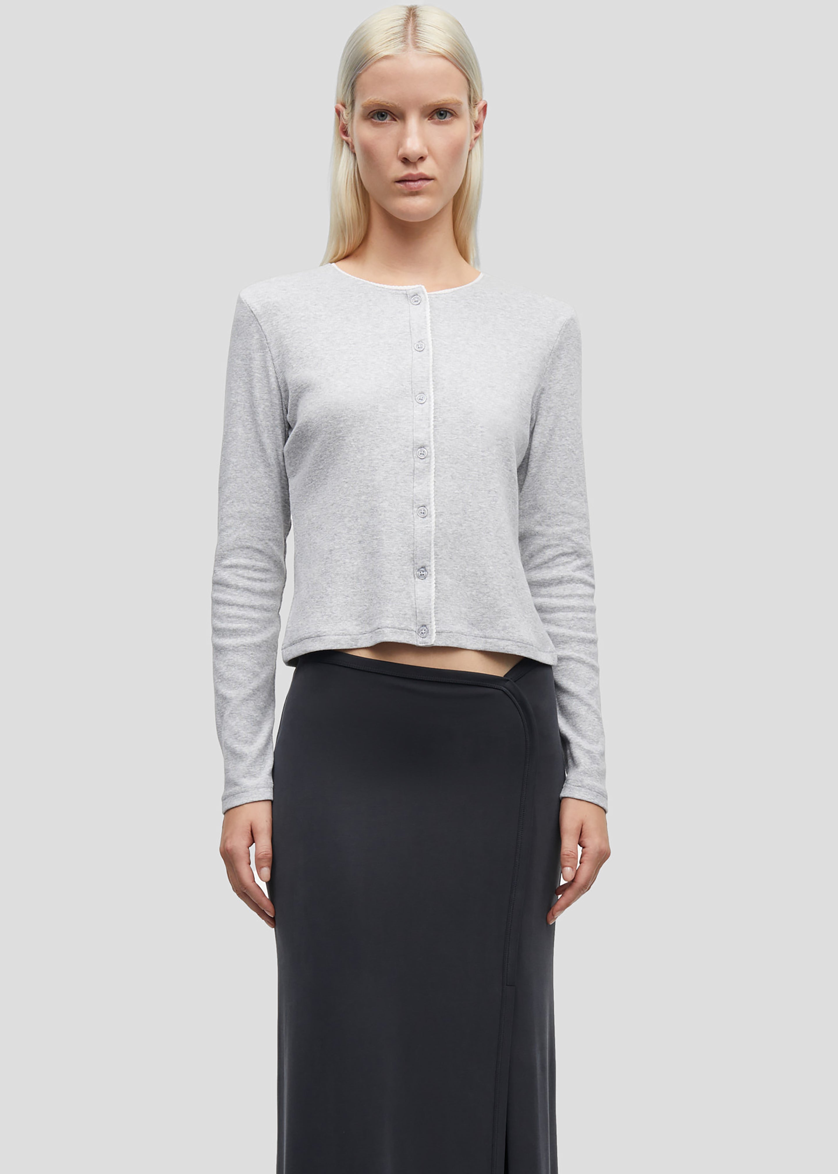Francesca Cashmere Cardigan - Charcoal – The Frankie Shop Europe