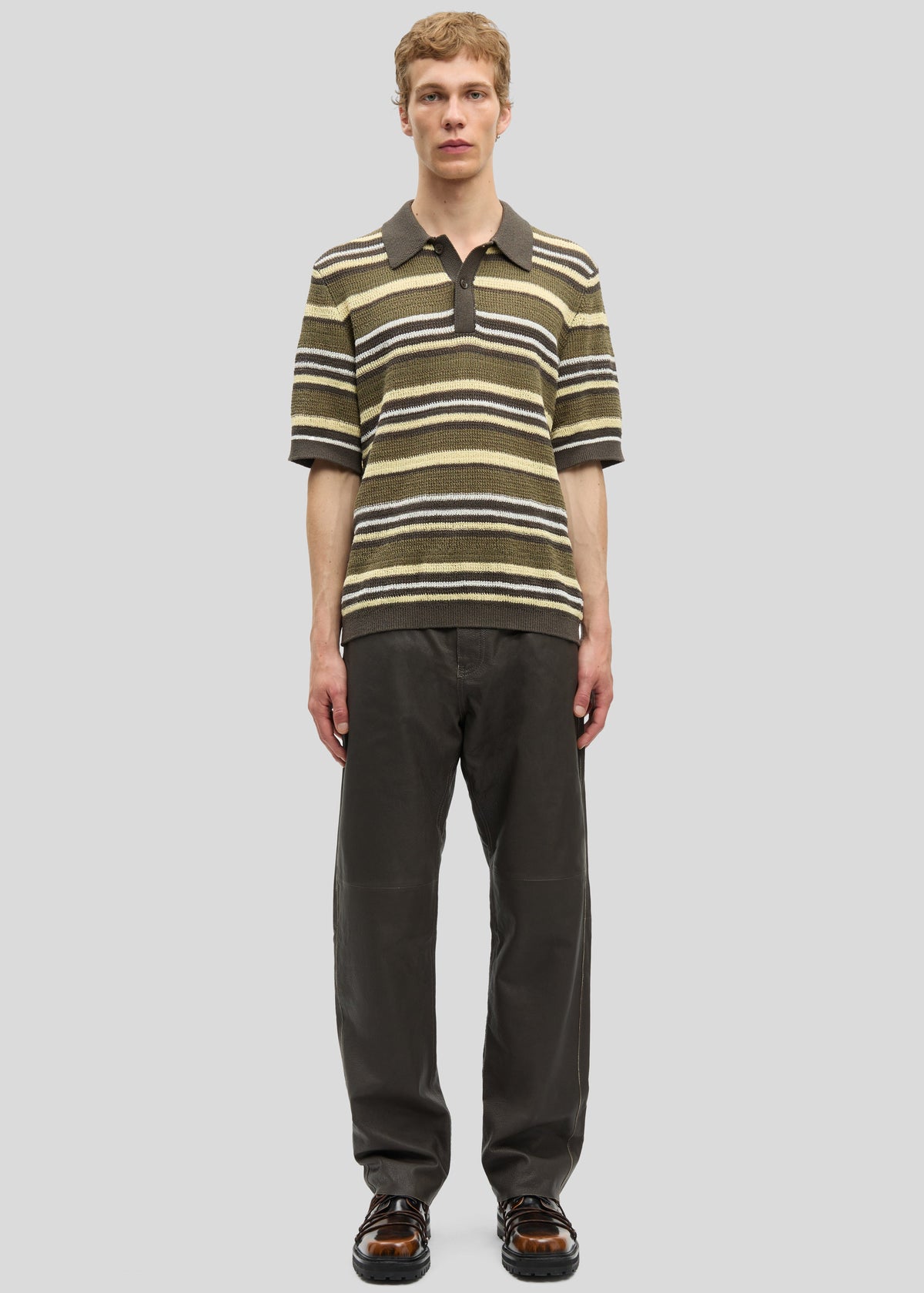 Samsøe Samsøe Samarco Polo Ss - Burnt Olive St. - 4