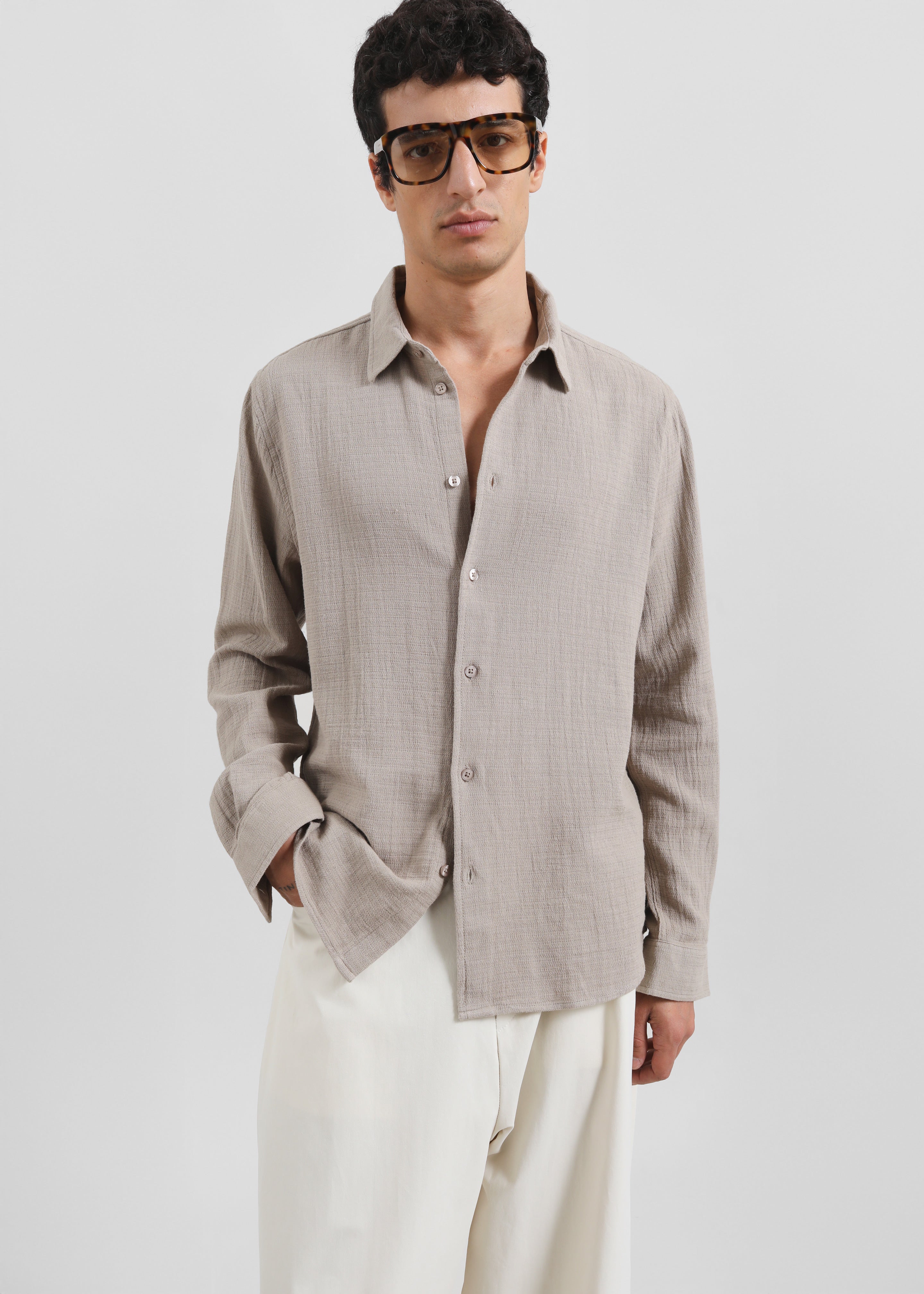 Samsøe Samsøe Saryan X Shirt - Greige - 1