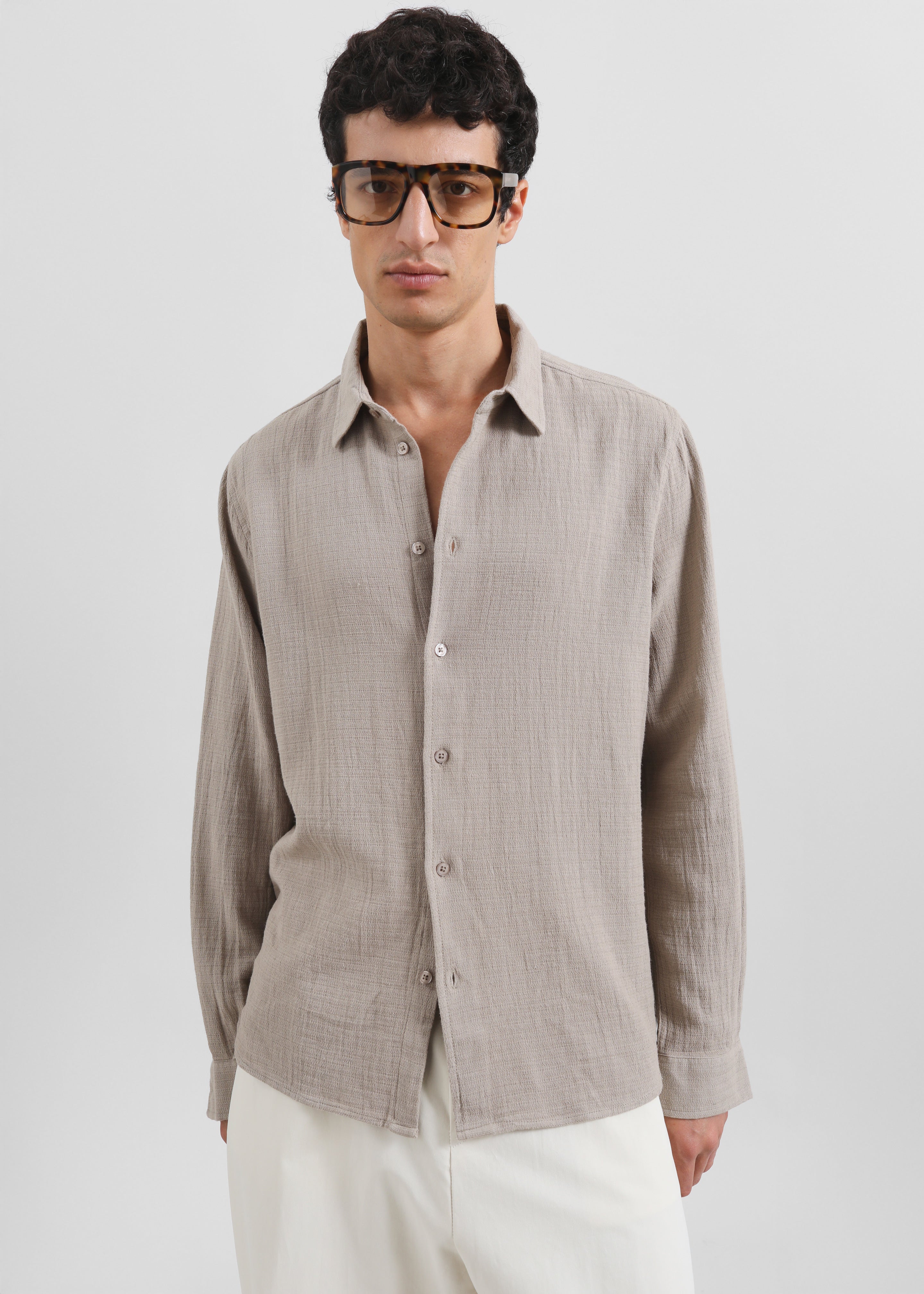 Samsøe Samsøe Saryan X Shirt - Greige - 4