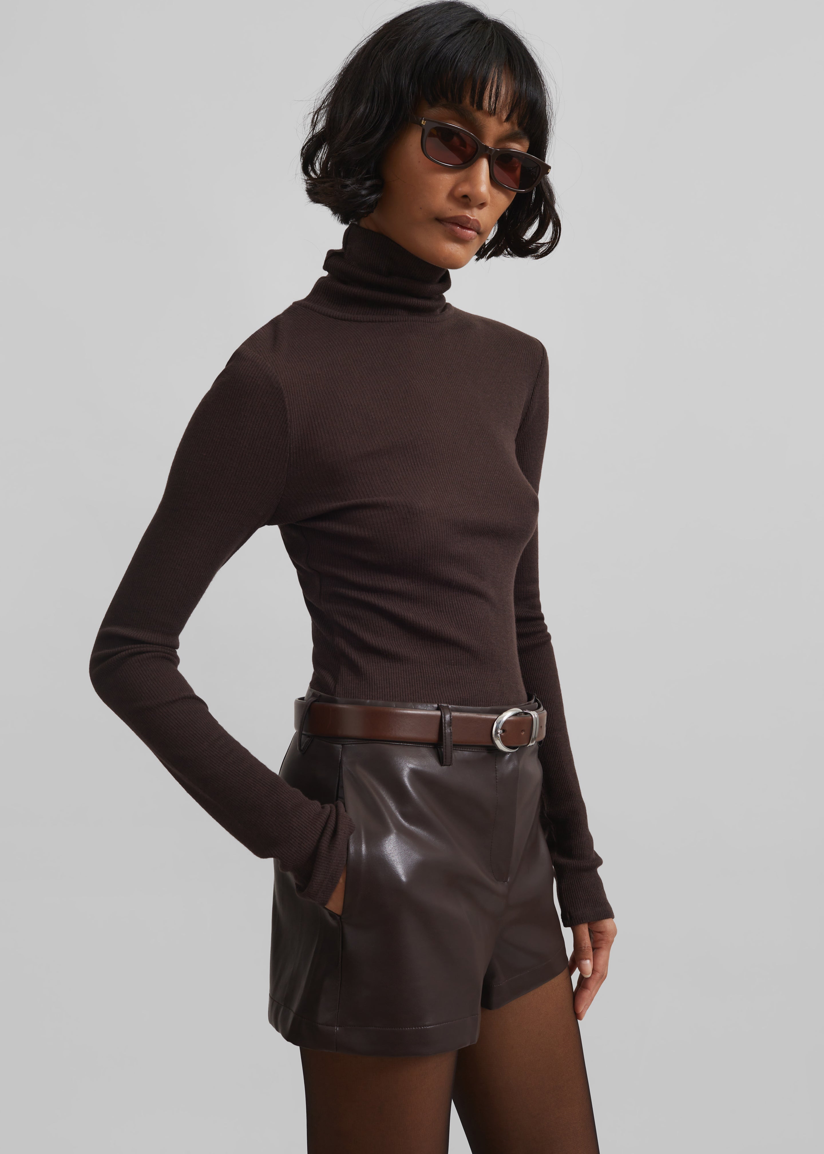 Samsøe Samsøe Sasonnet Turtleneck - Chocolate Torte - 3