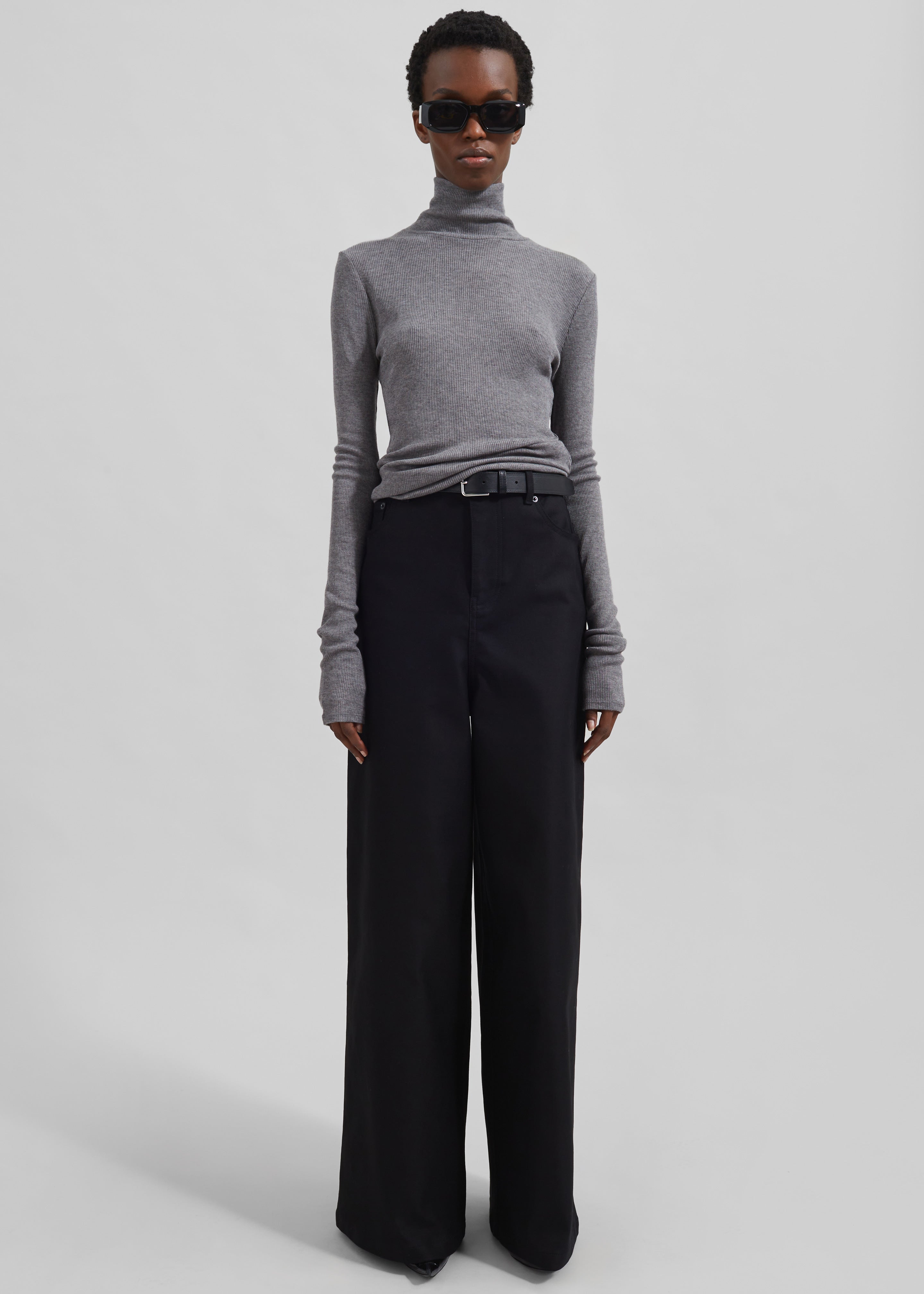 Samsøe Samsøe Sasonnet Turtleneck - Mid Grey Melange - 5