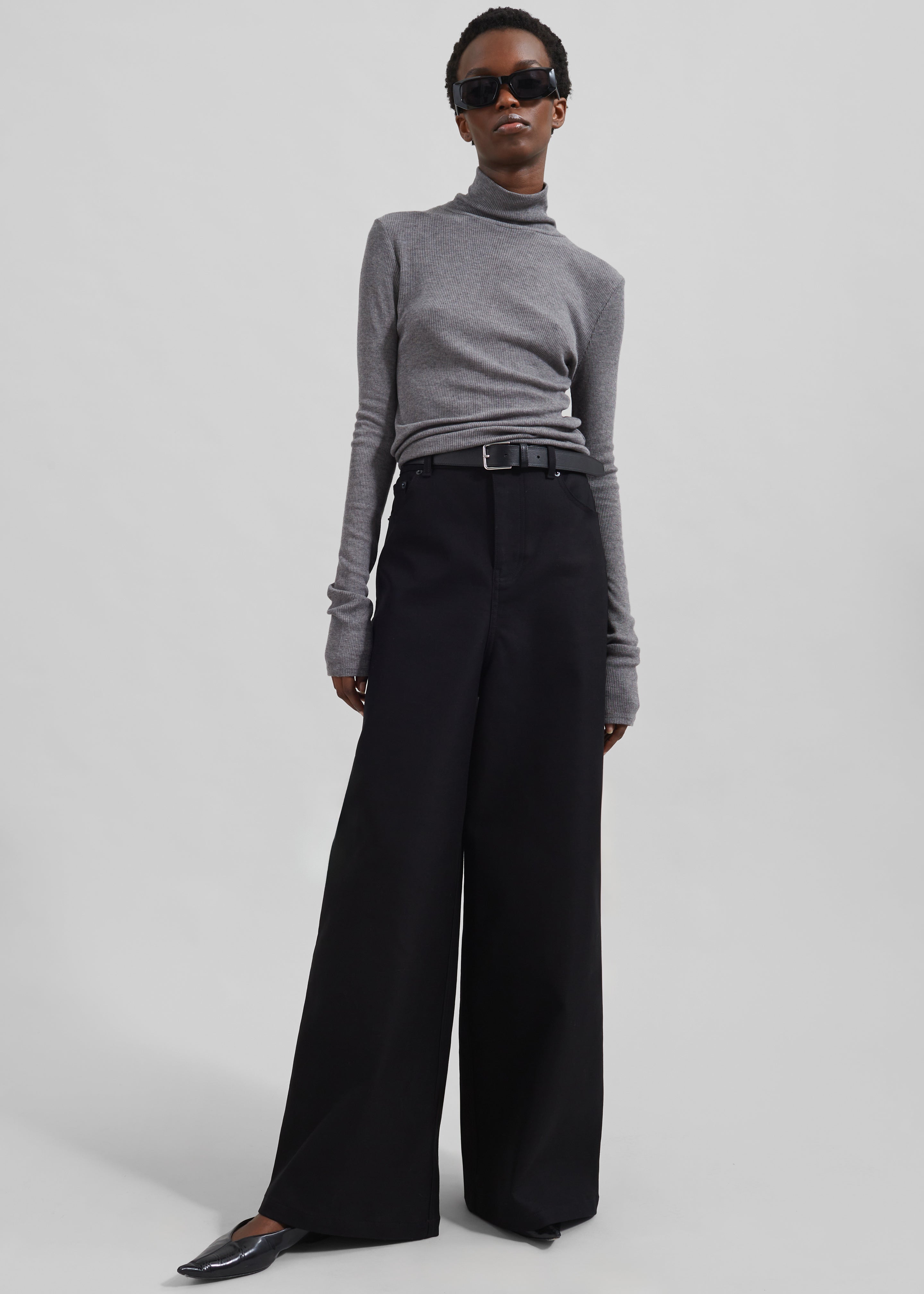 Samsøe Samsøe Sasonnet Turtleneck - Mid Grey Melange - 7