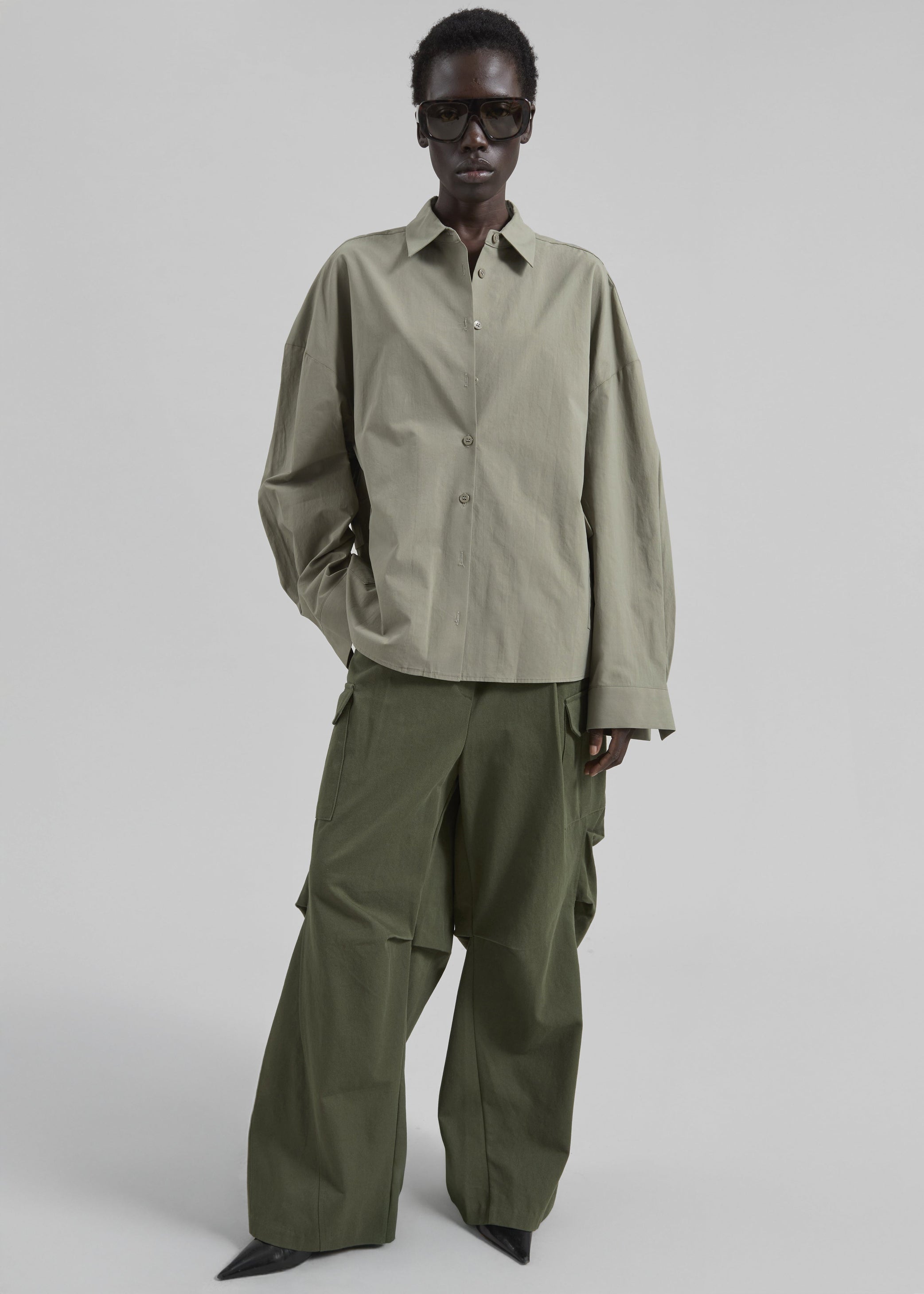 Shop the look image for Bronte Cargo Pants - Army Green