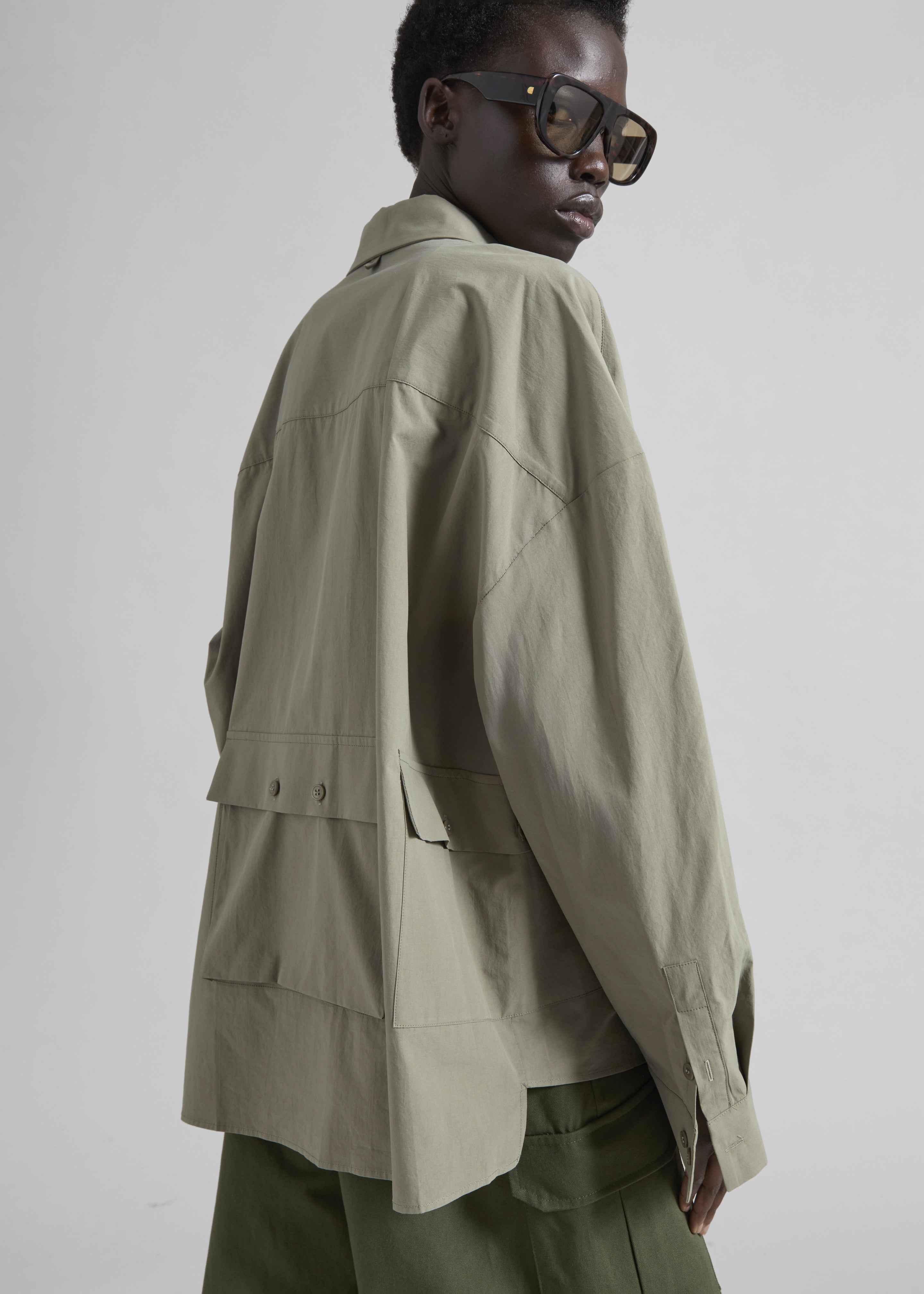 Bronte Cargo Pants - Army Green - 5
