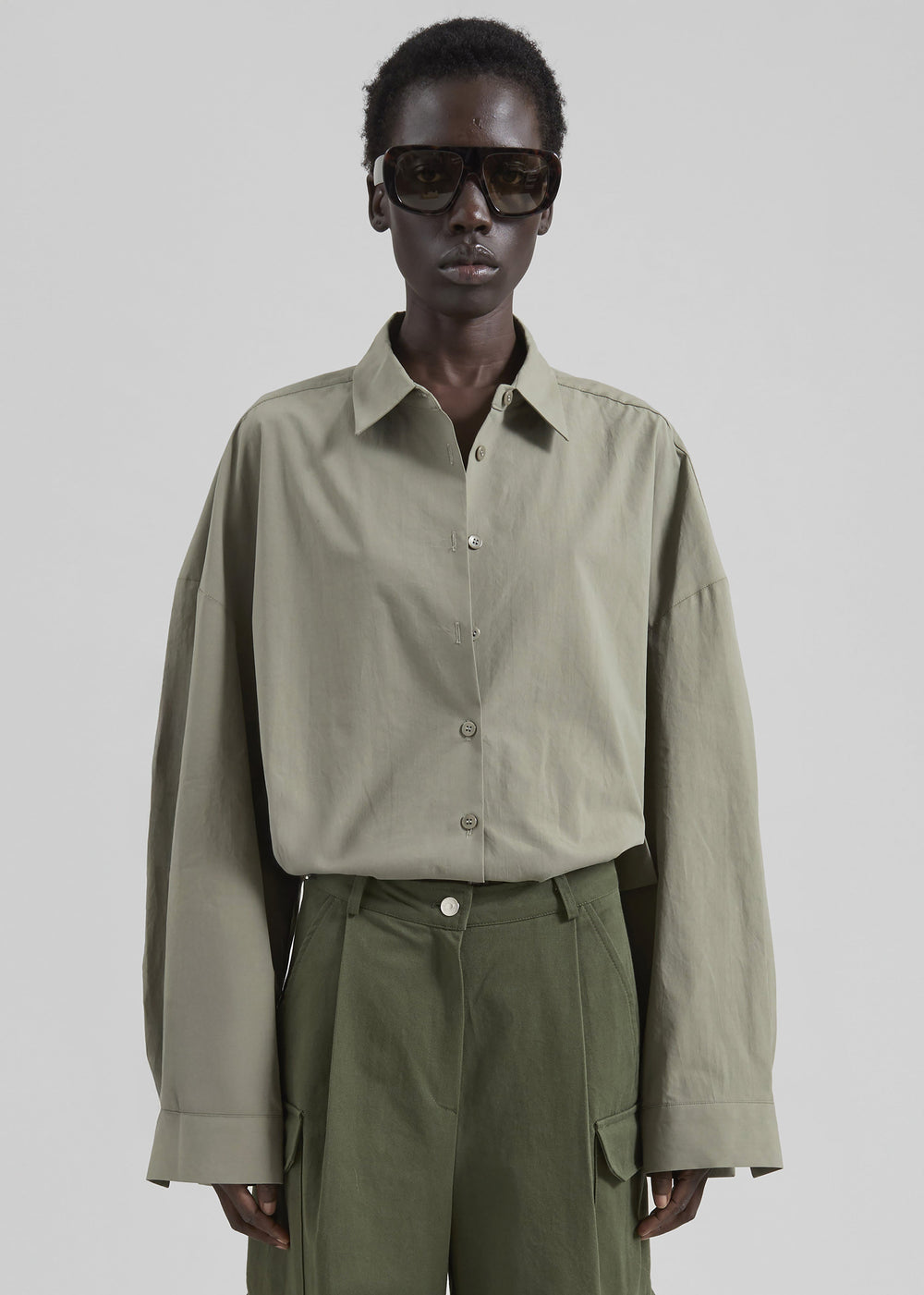 Bronte Cargo Pants - Army Green - 1