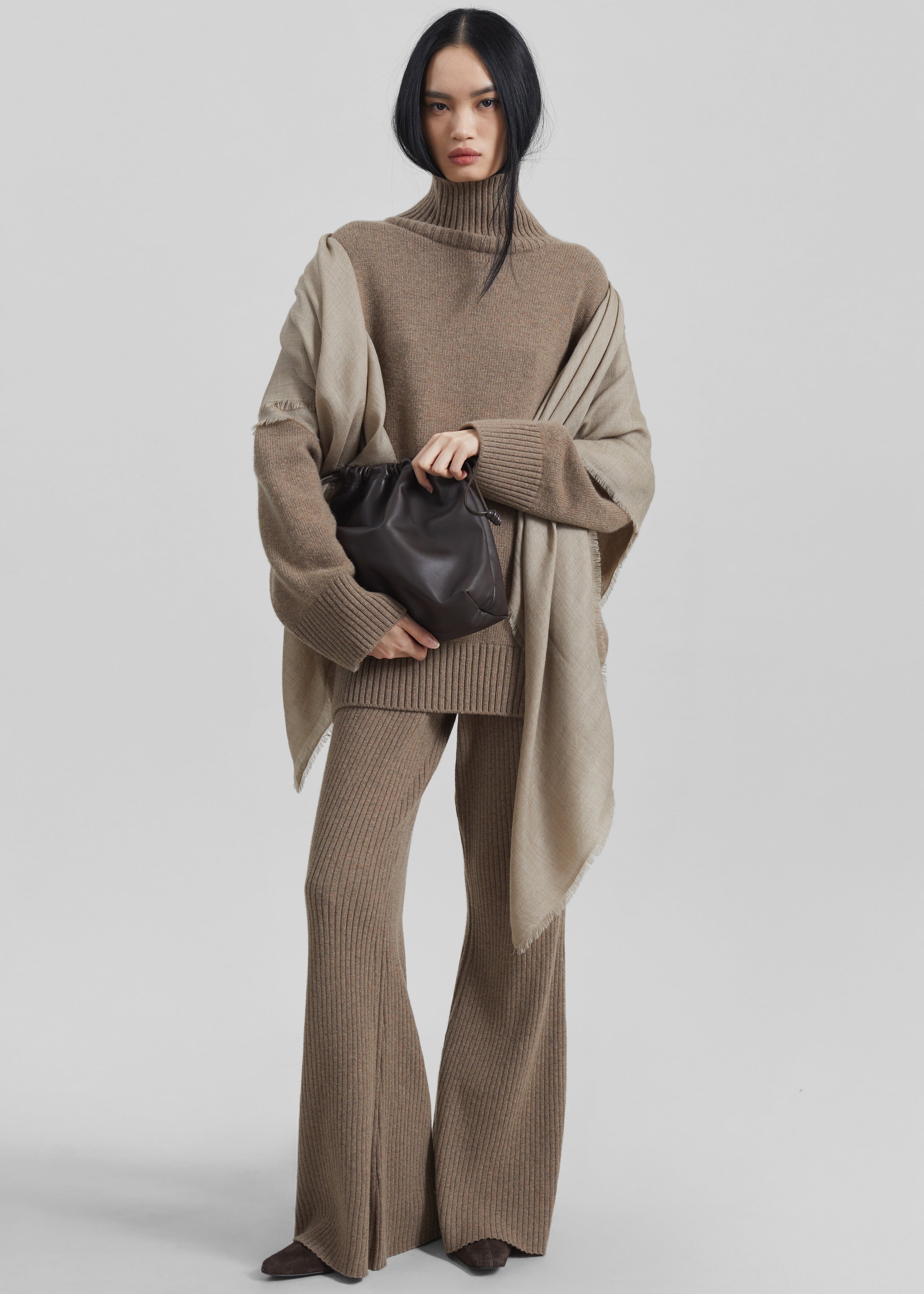 Sanova Twill Scarf - Taupe - 1