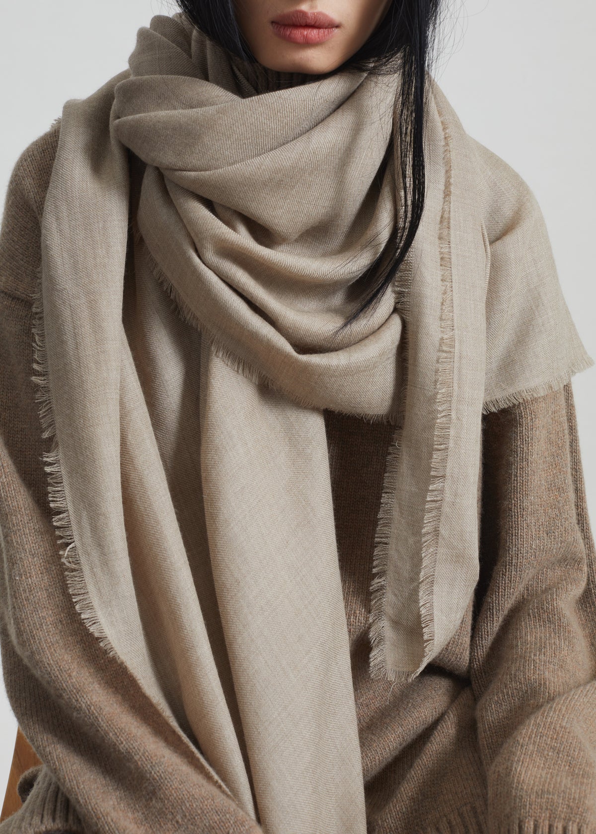 Sanova Twill Scarf - Taupe - 4