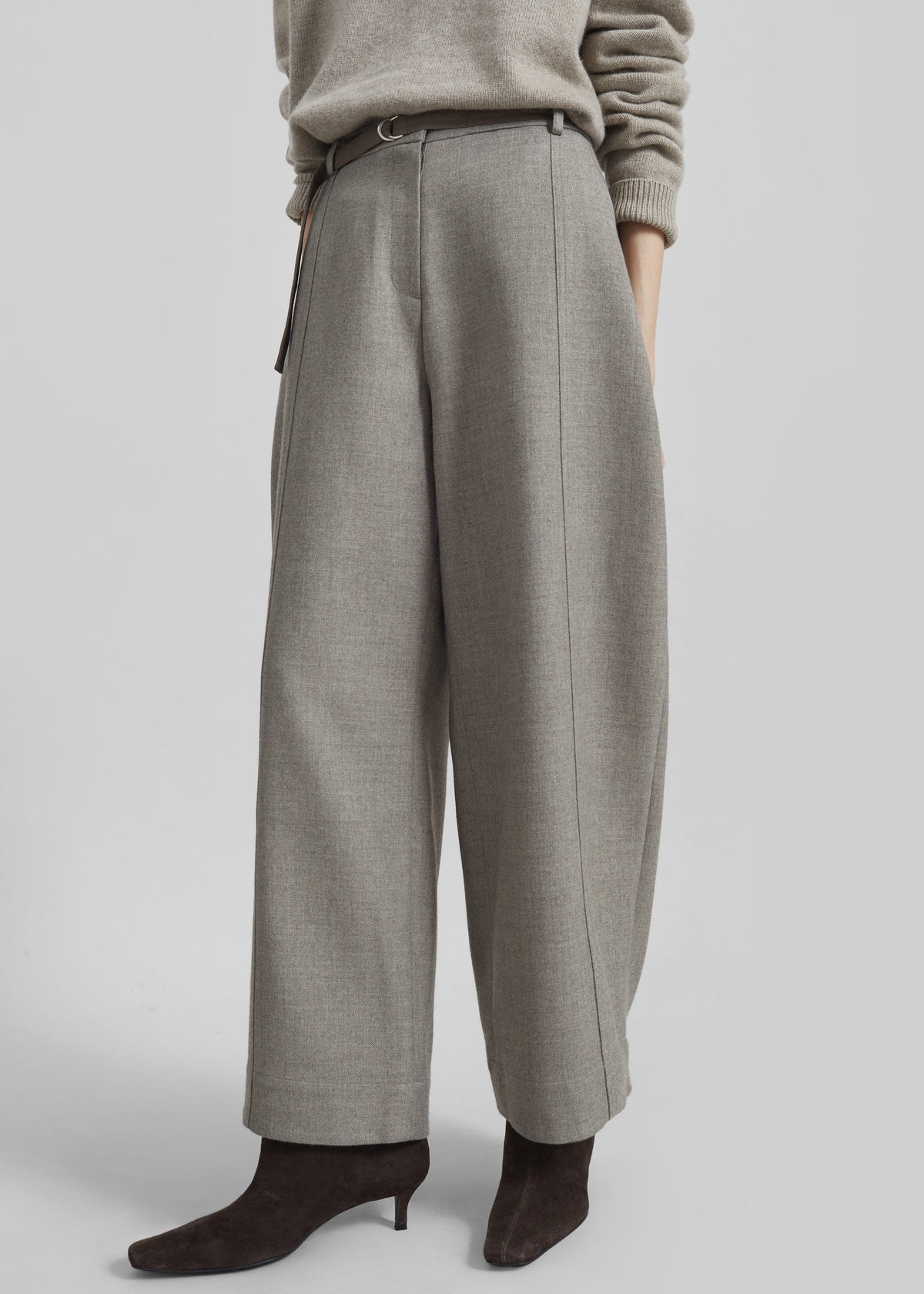 Sanve Tapered Leg Pants - Beige Melange - 6