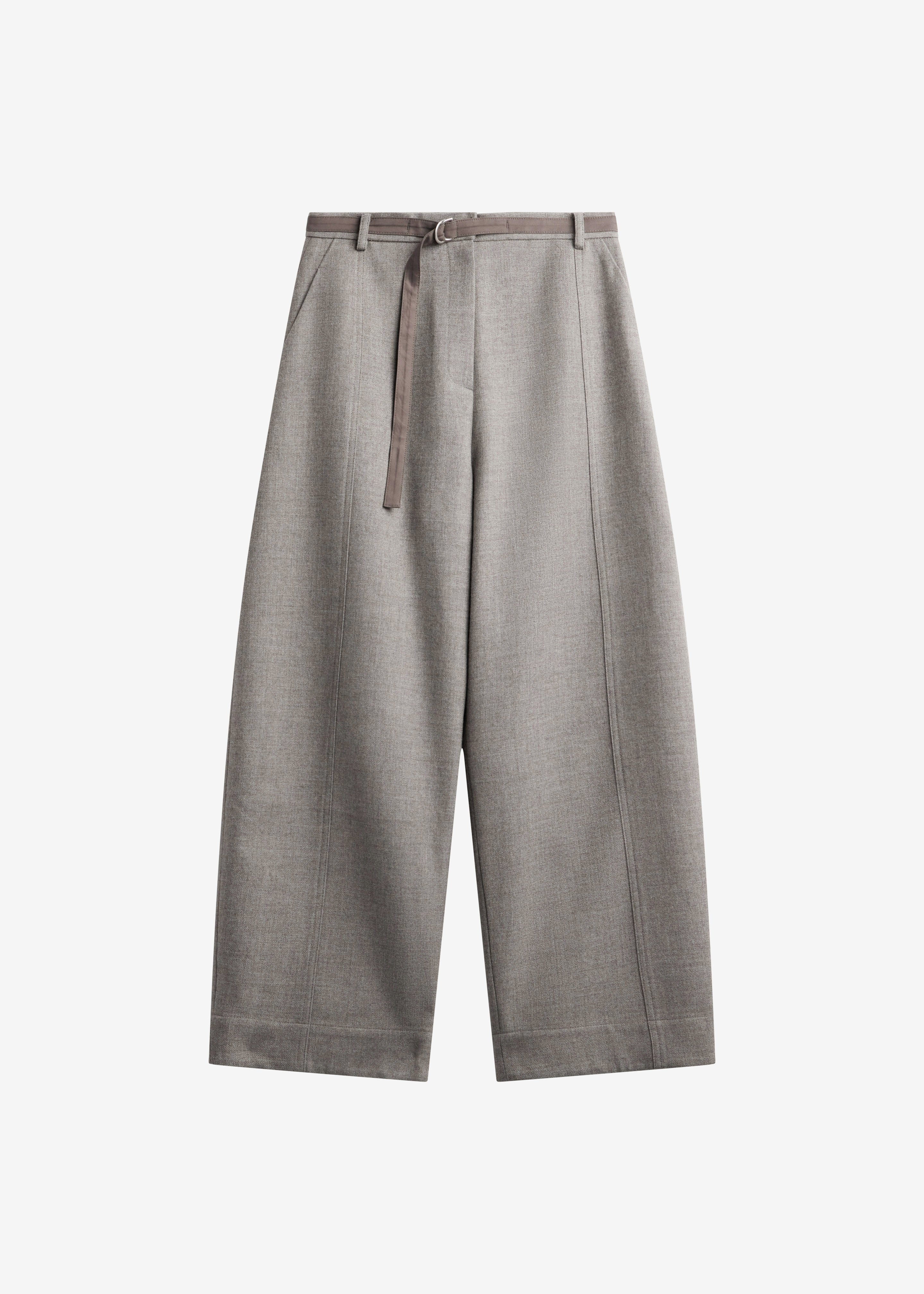 Sanve Tapered Leg Pants - Beige Melange - 8