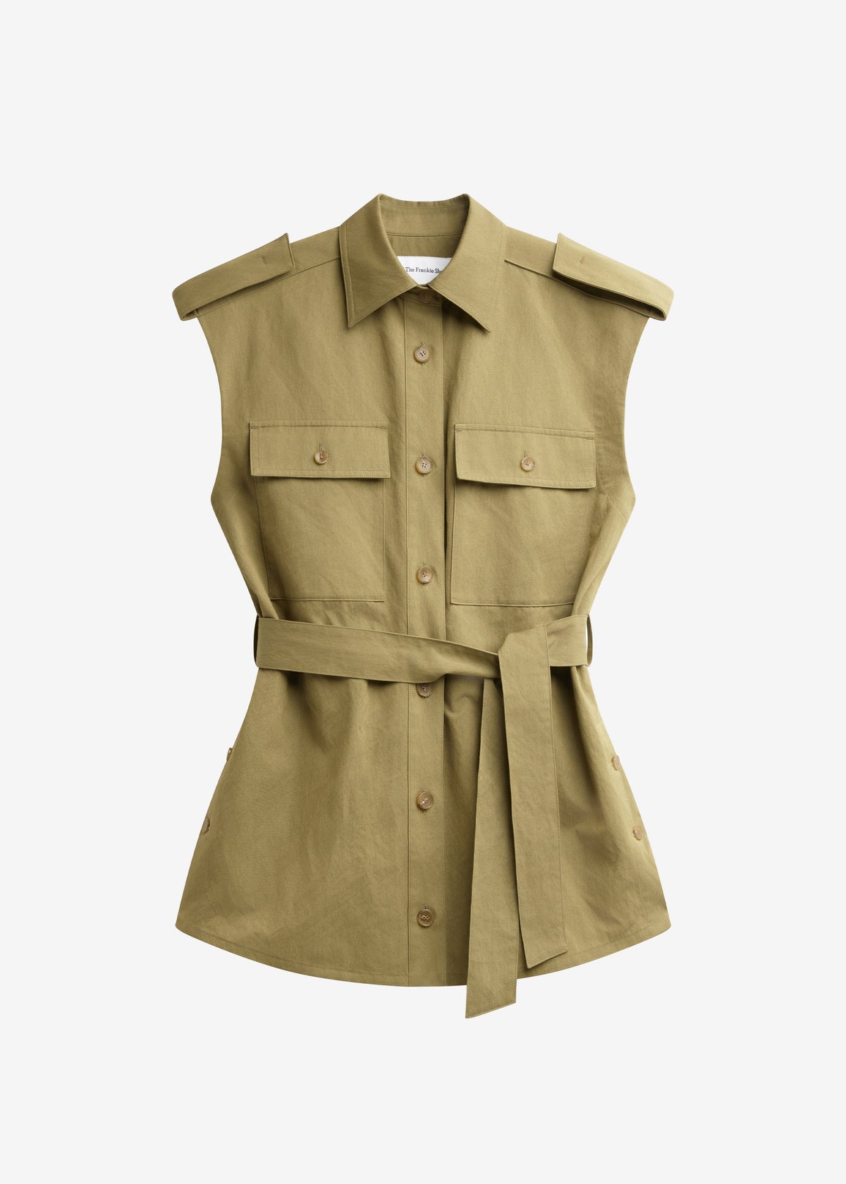 Sarah Sleeveless Cargo Mini Dress - Olive - 8
