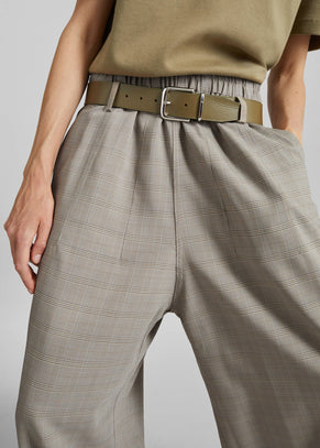 Sarno Leather Belt - Army Green