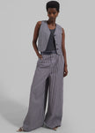 Sasha Wide Leg Jeans - Navy/White Stripe