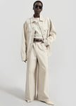 Sasha Wide Leg Jeans - Sand