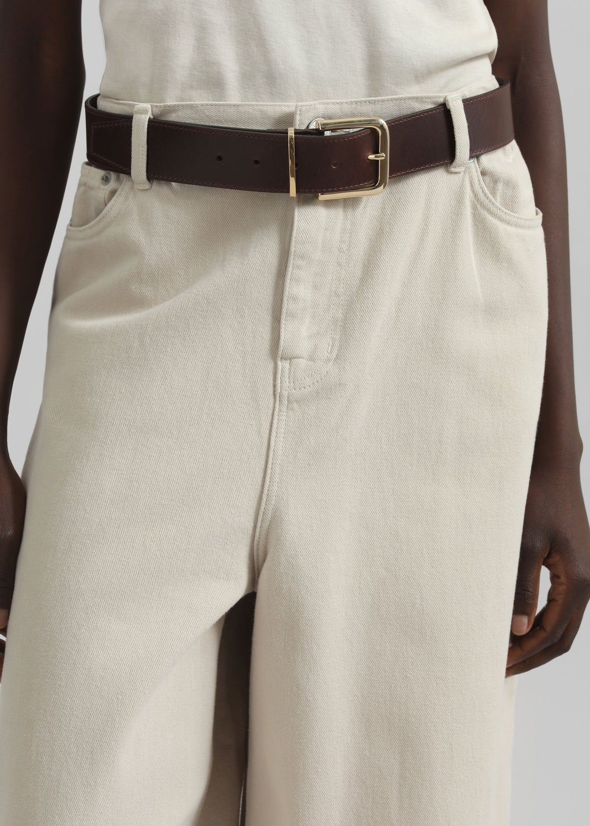 Sasha Wide Leg Jeans - Sand - 7