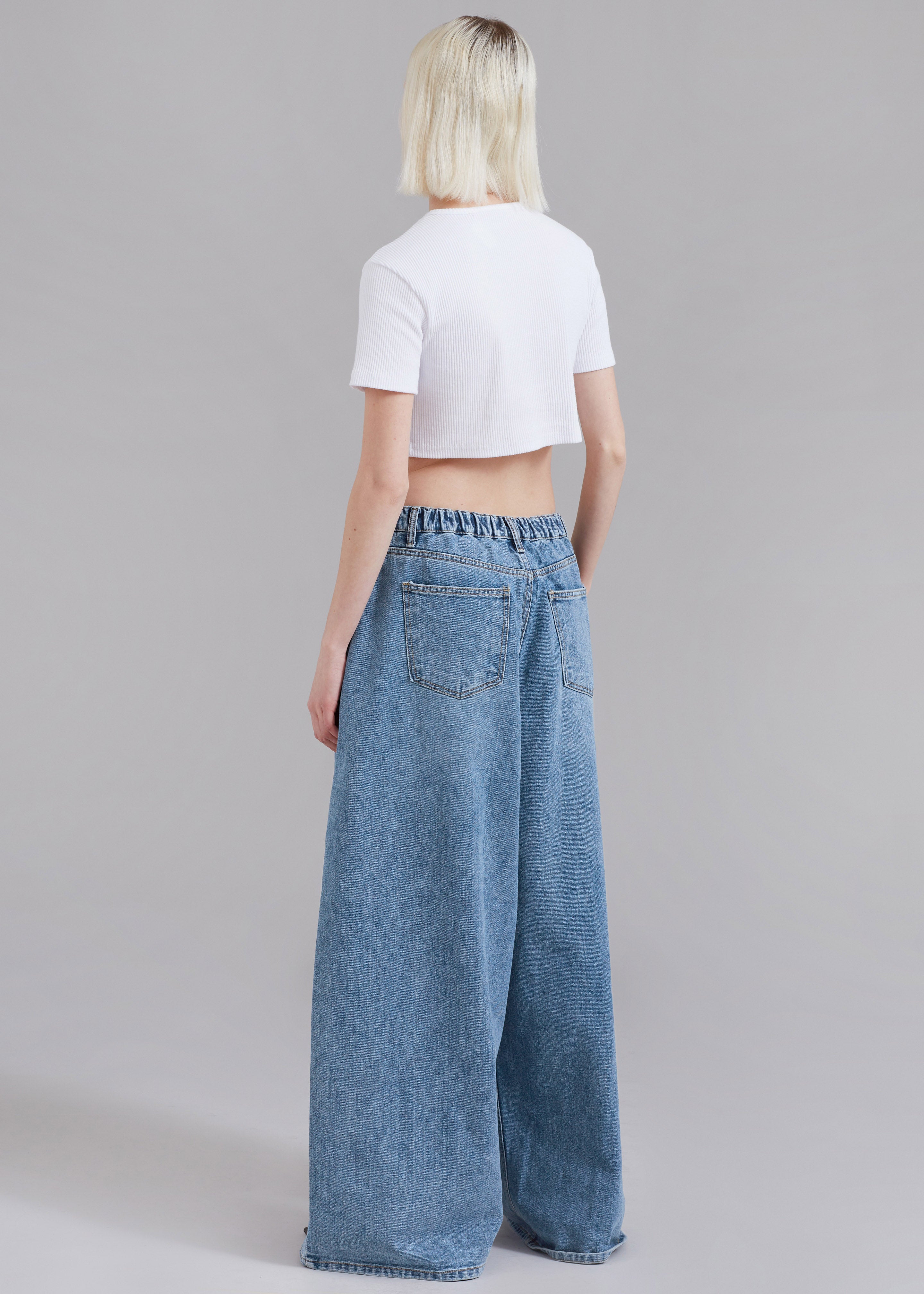 Sasha Wide Leg Jeans - Worn Wash - 9