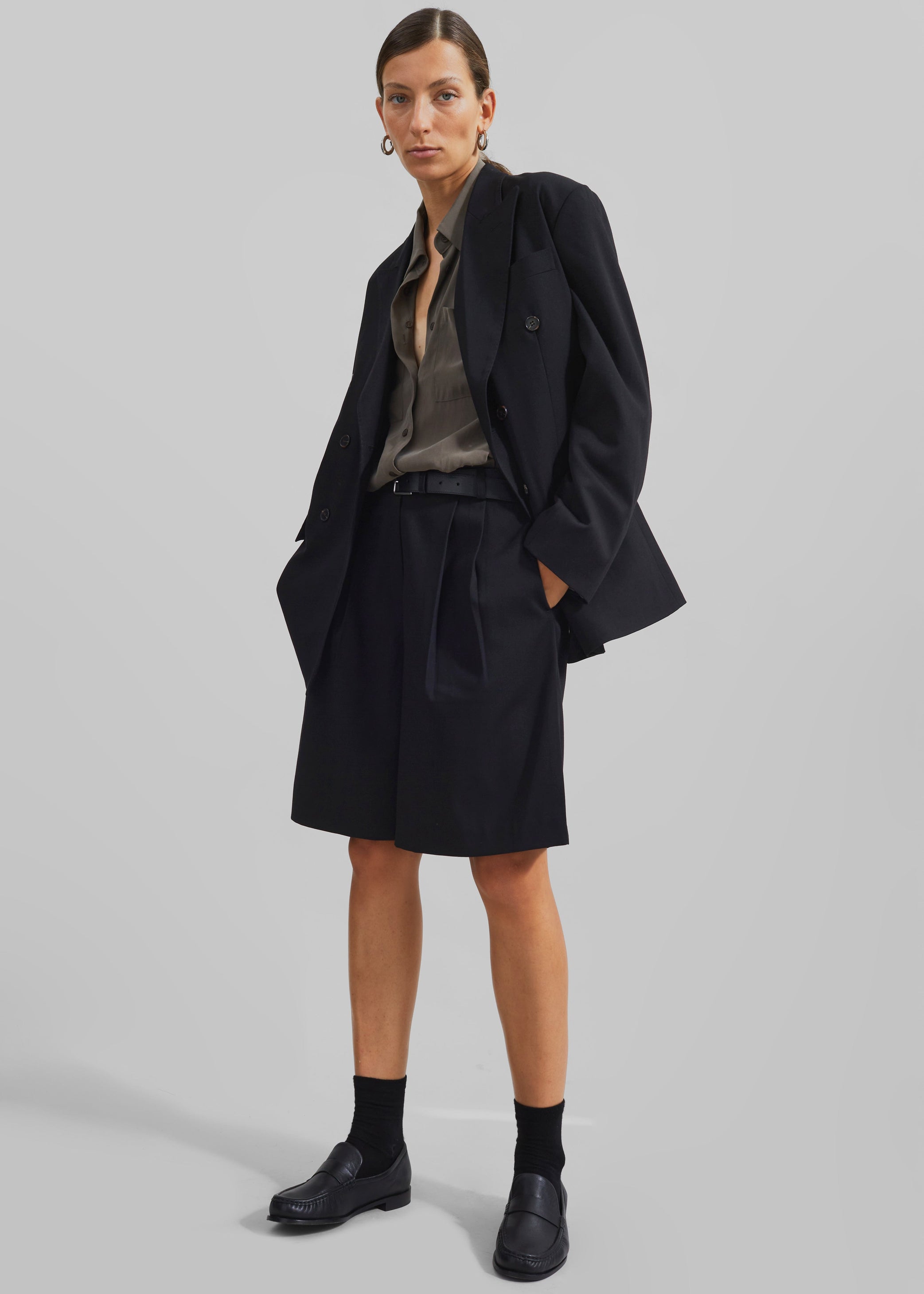 Shop the look image for Sava Double Breasted Blazer - Black
