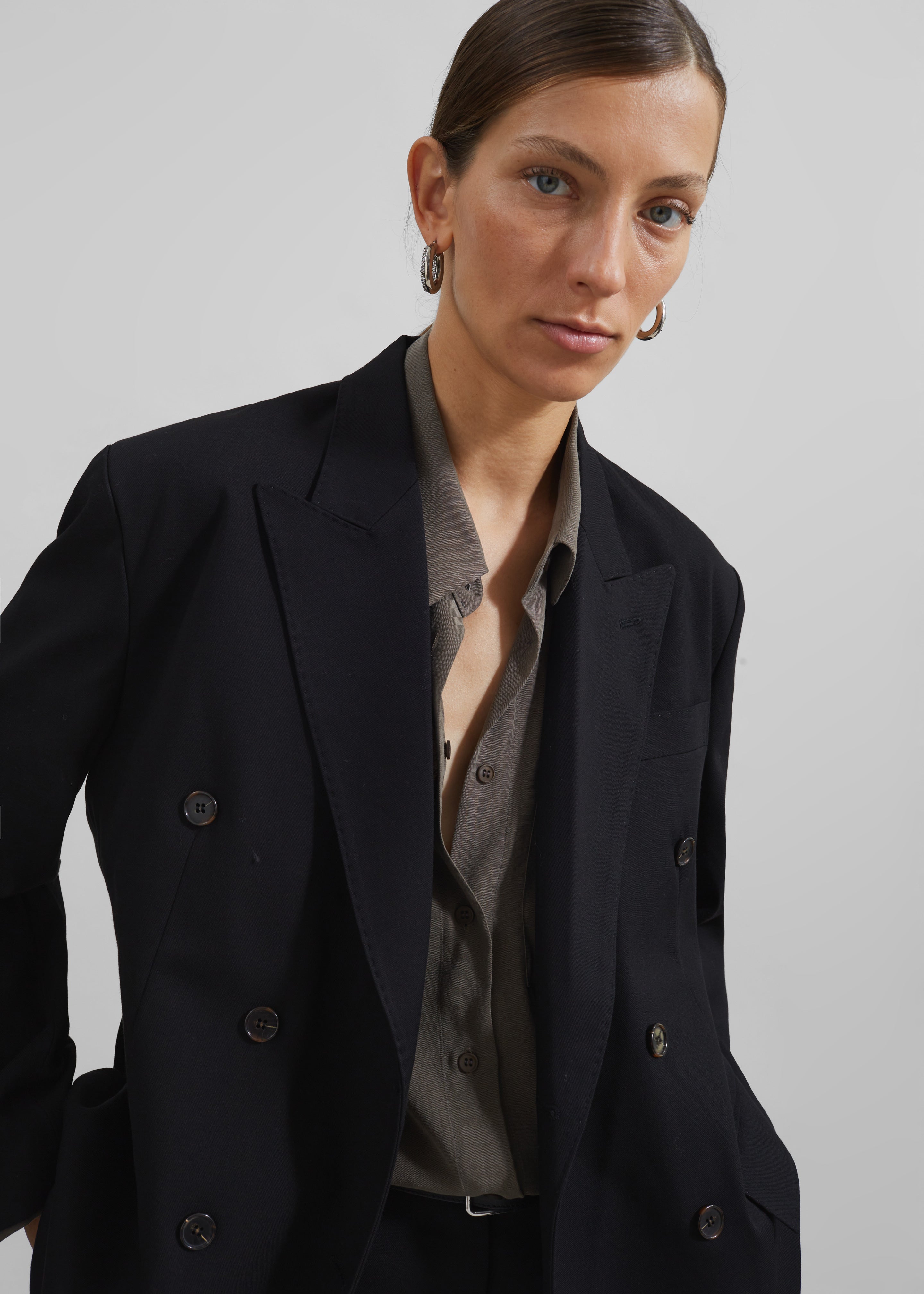 Sava Double Breasted Blazer - Black - 7