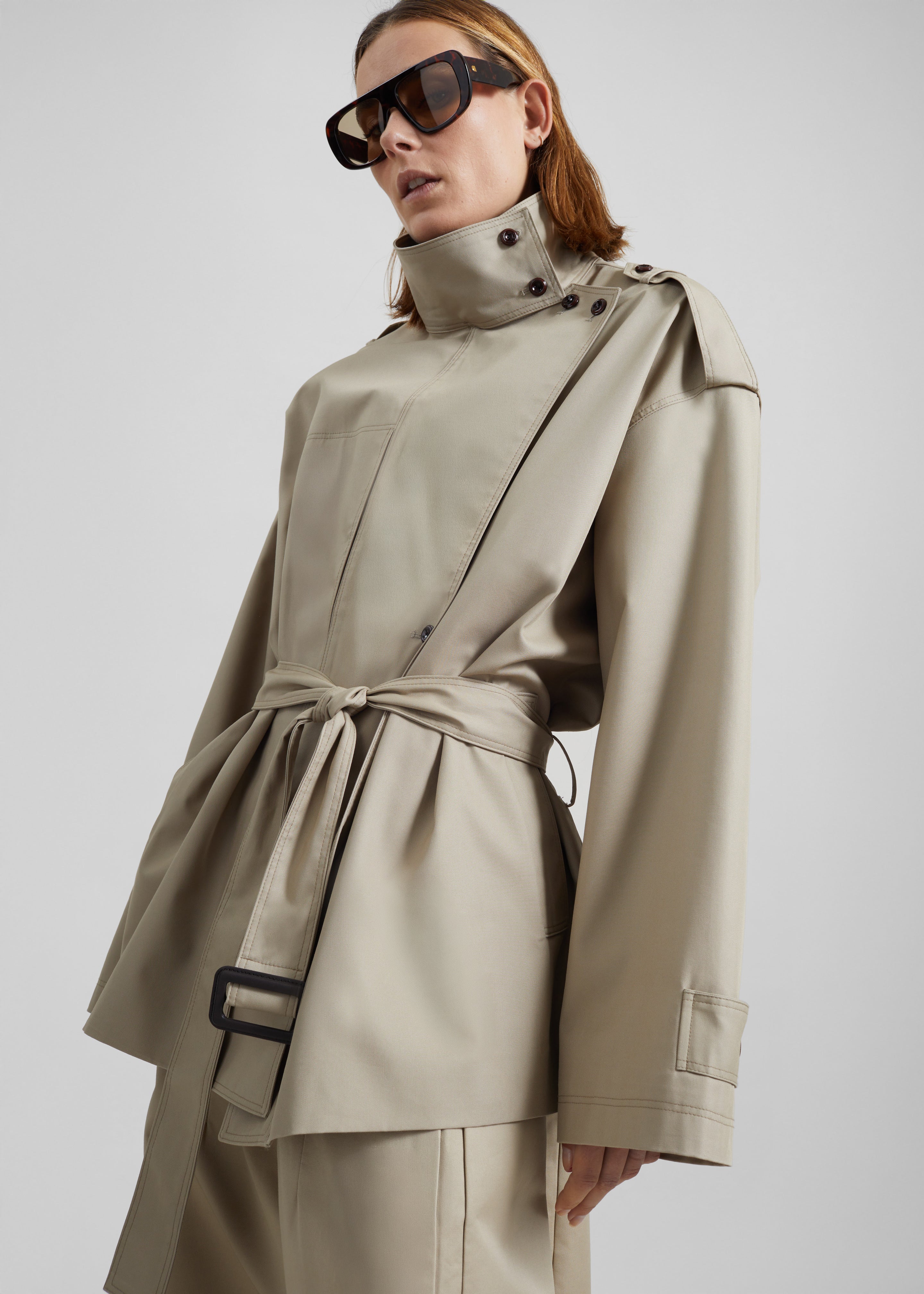 Schagen Short Trench - Beige – The Frankie Shop Europe