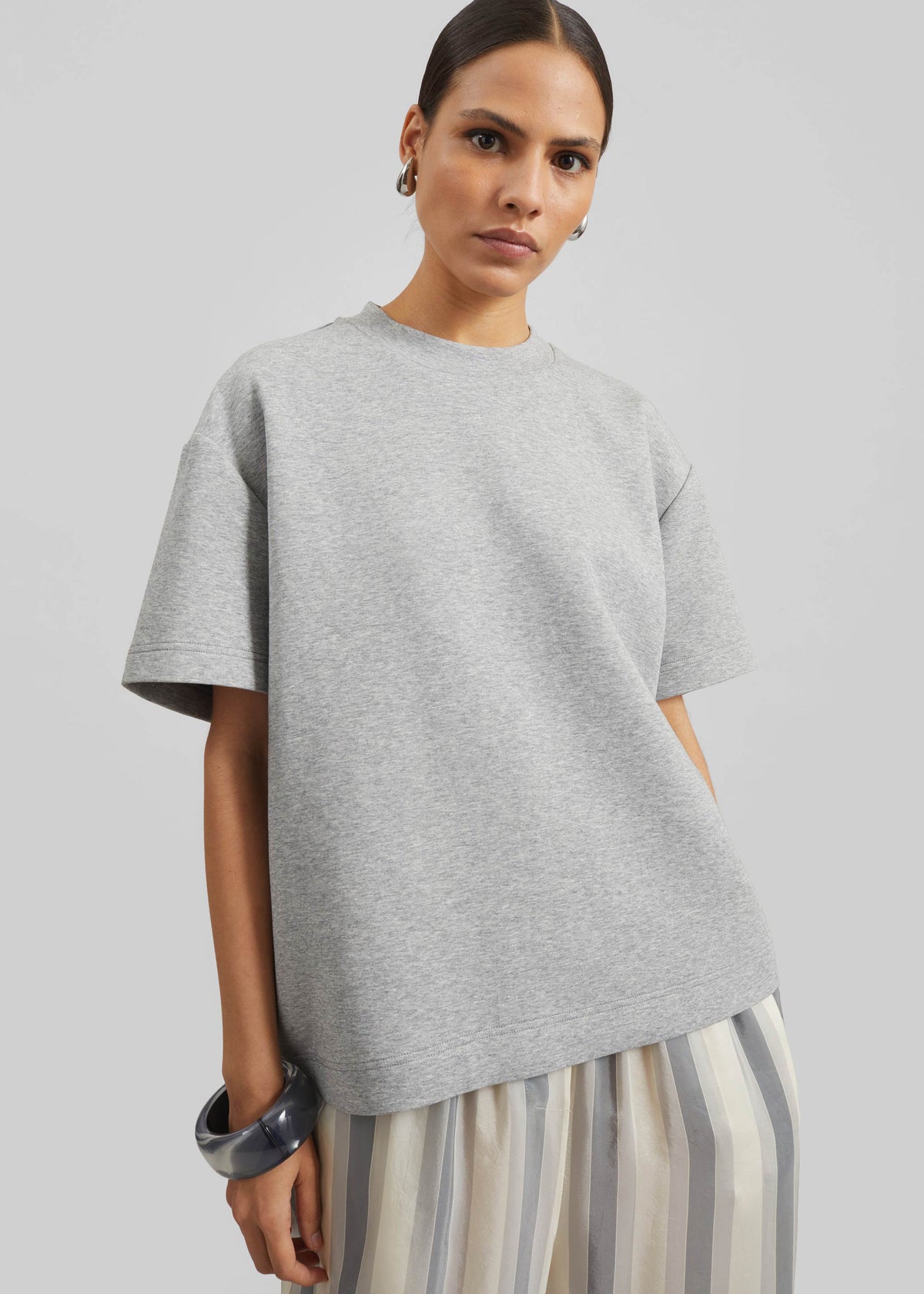 Scoob Boxy T-Shirt - Grey Melange - 4