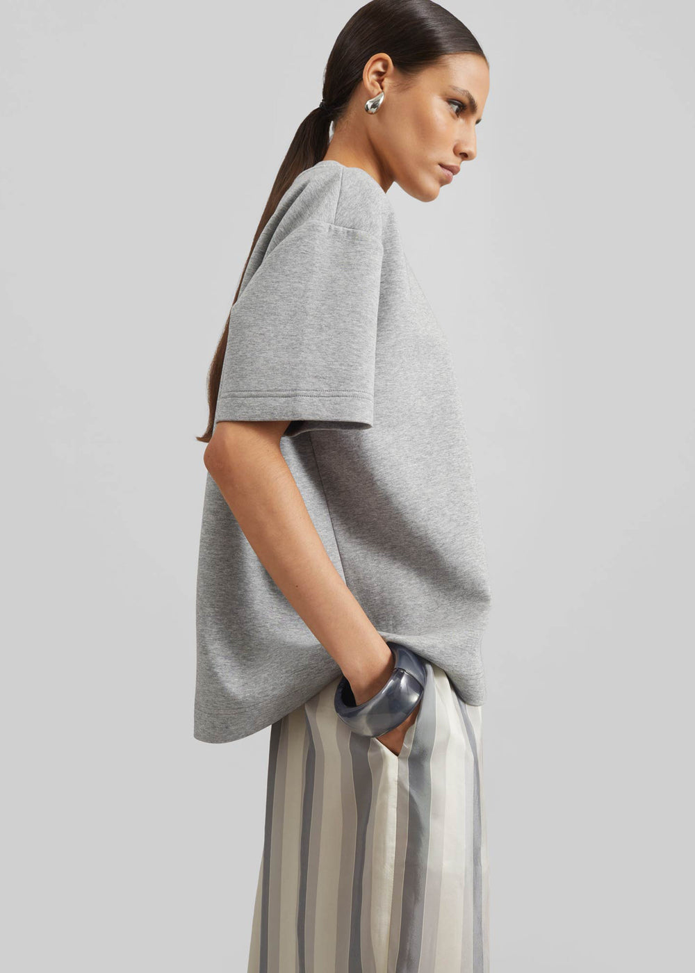 Scoob Boxy T-Shirt - Grey Melange - 1