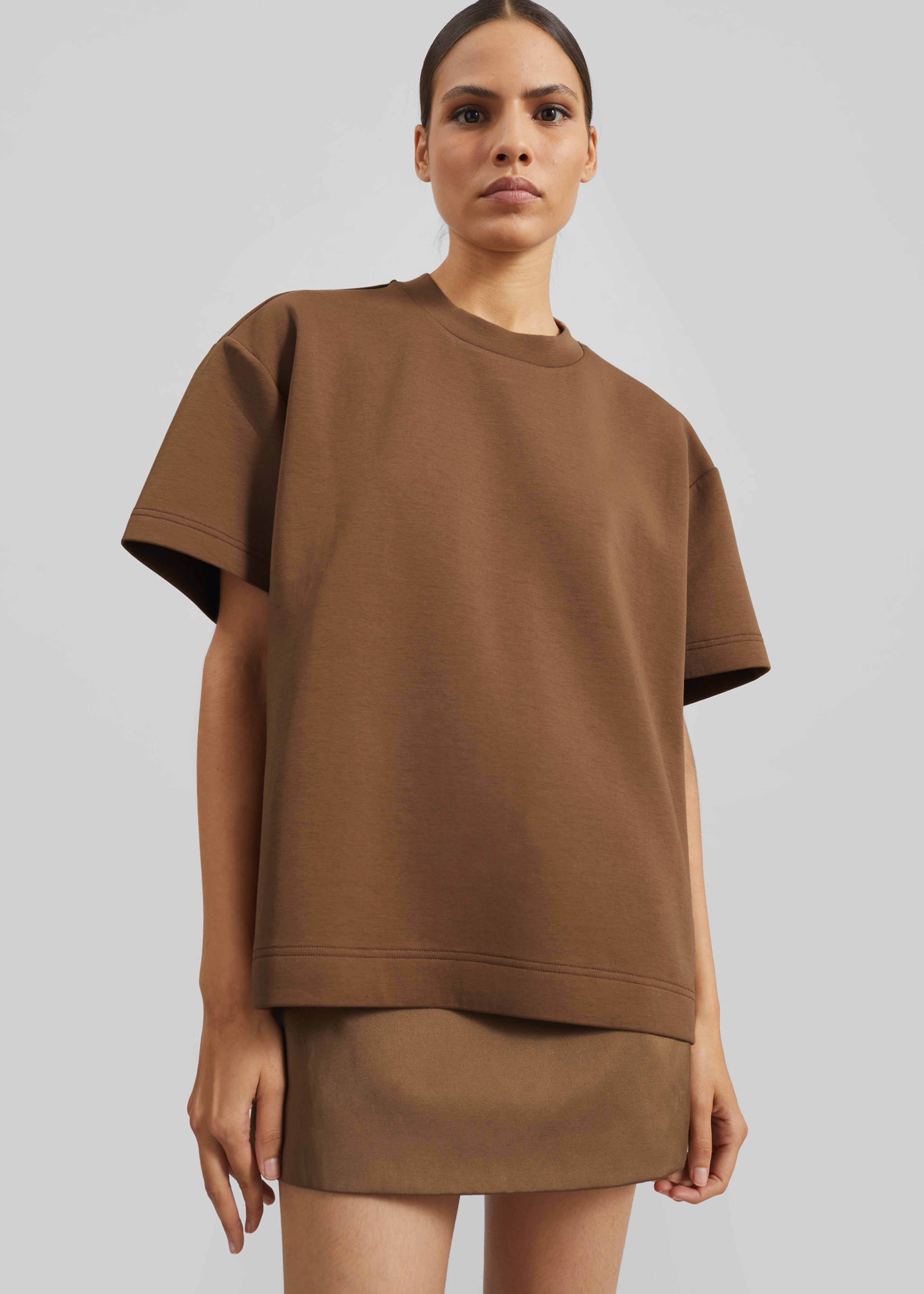 Scoob Boxy T-Shirt - Light Brown - 4