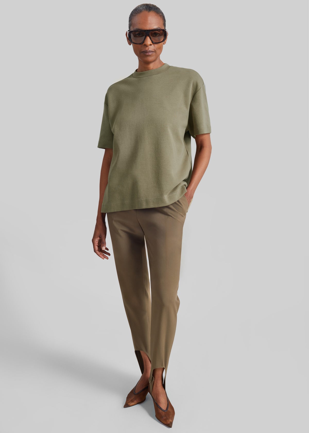 Scoob Boxy T-Shirt - Pale Olive