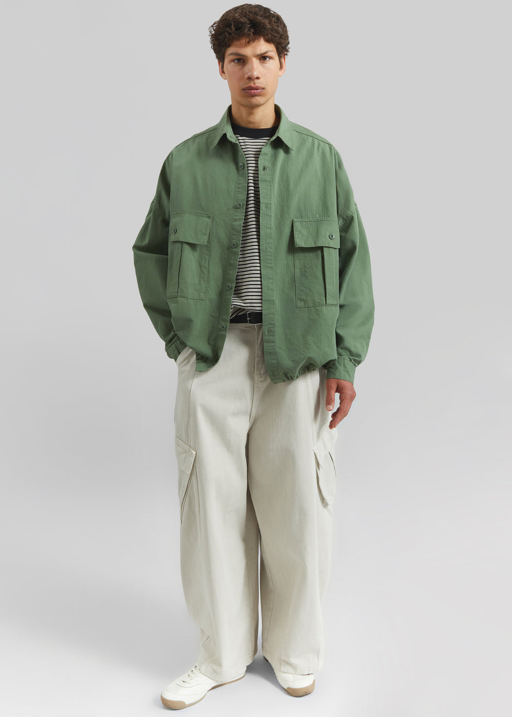 Seb Cargo Shirt - Army Green - 1