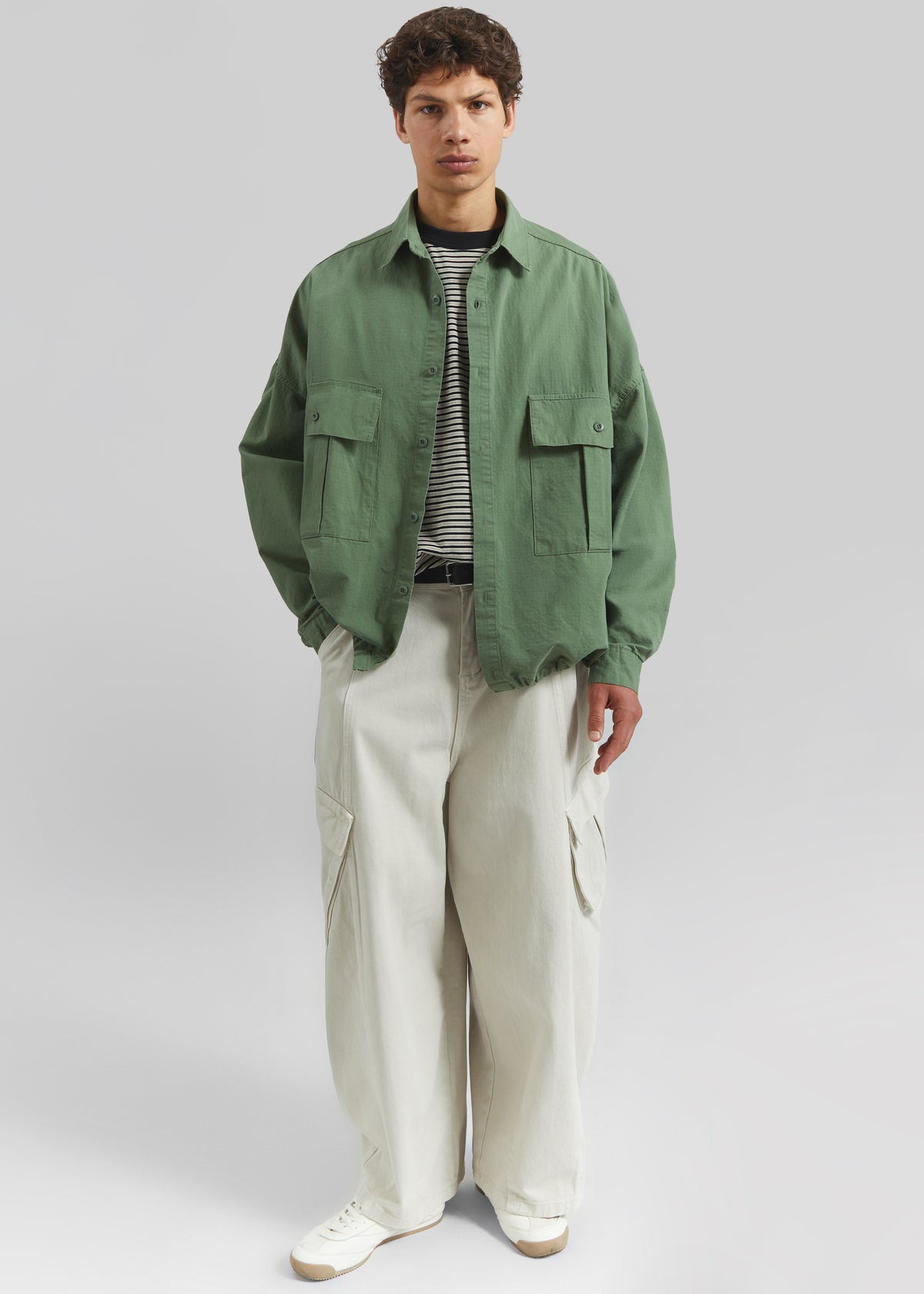 Shop the look image for Seb Cargo Shirt - Army Green