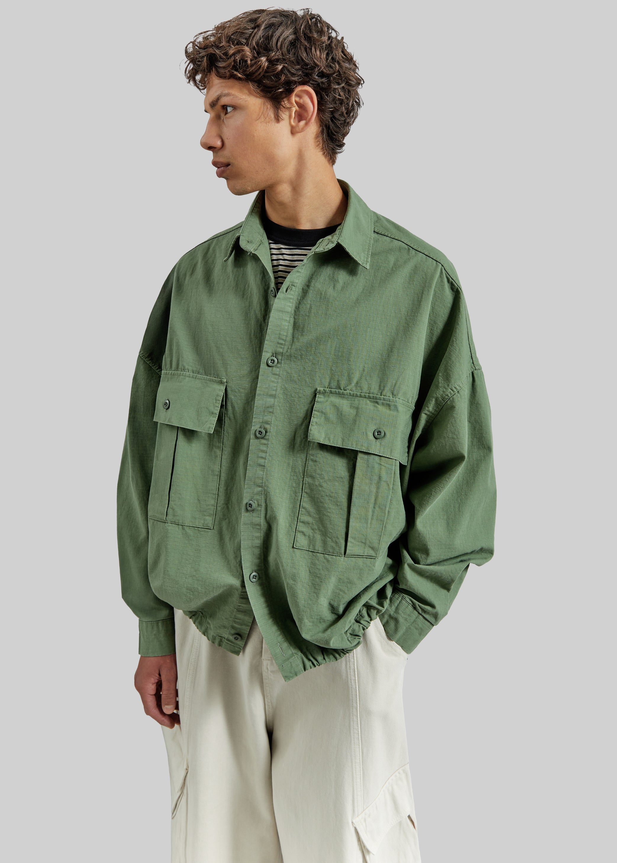 Shop the look image for Seb Cargo Shirt - Army Green