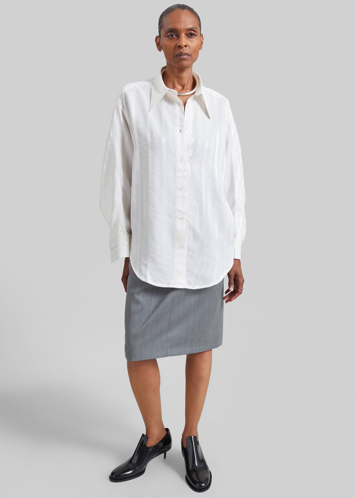 Camicia Selin con spacco sul retro - Bianco