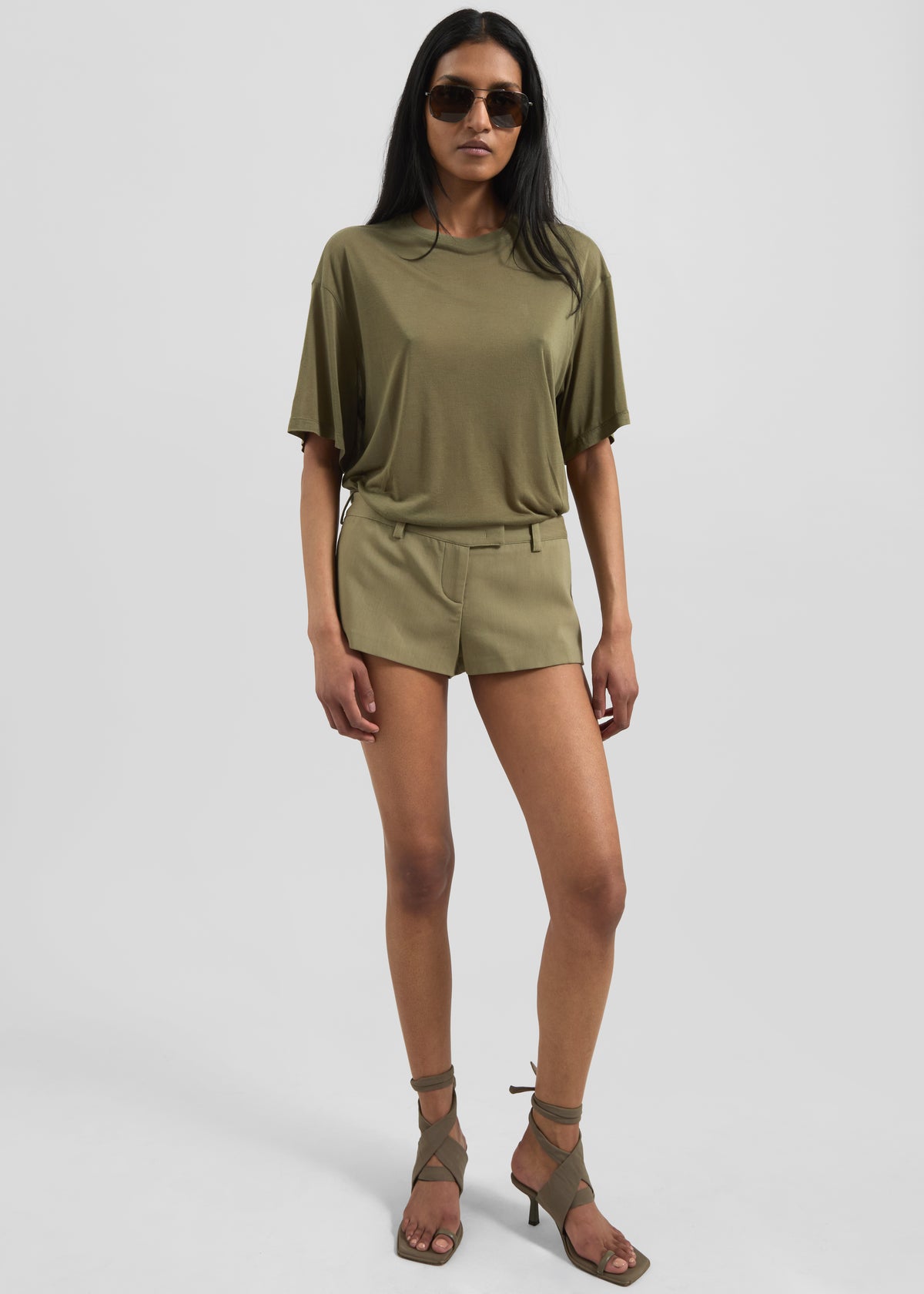 Selvan Sheer T-Shirt - Khaki - 2