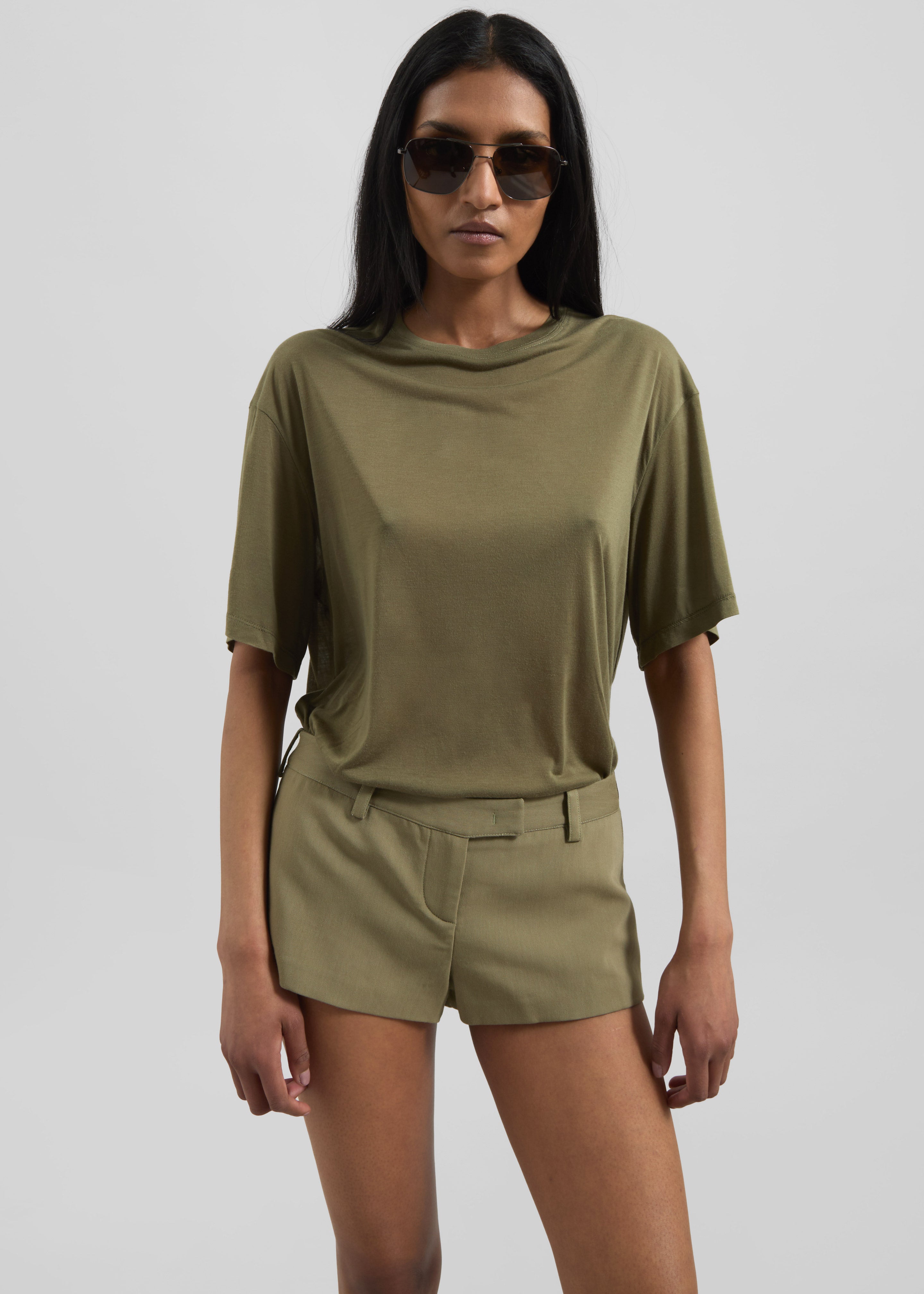 Selvan Sheer T-Shirt - Khaki - 4