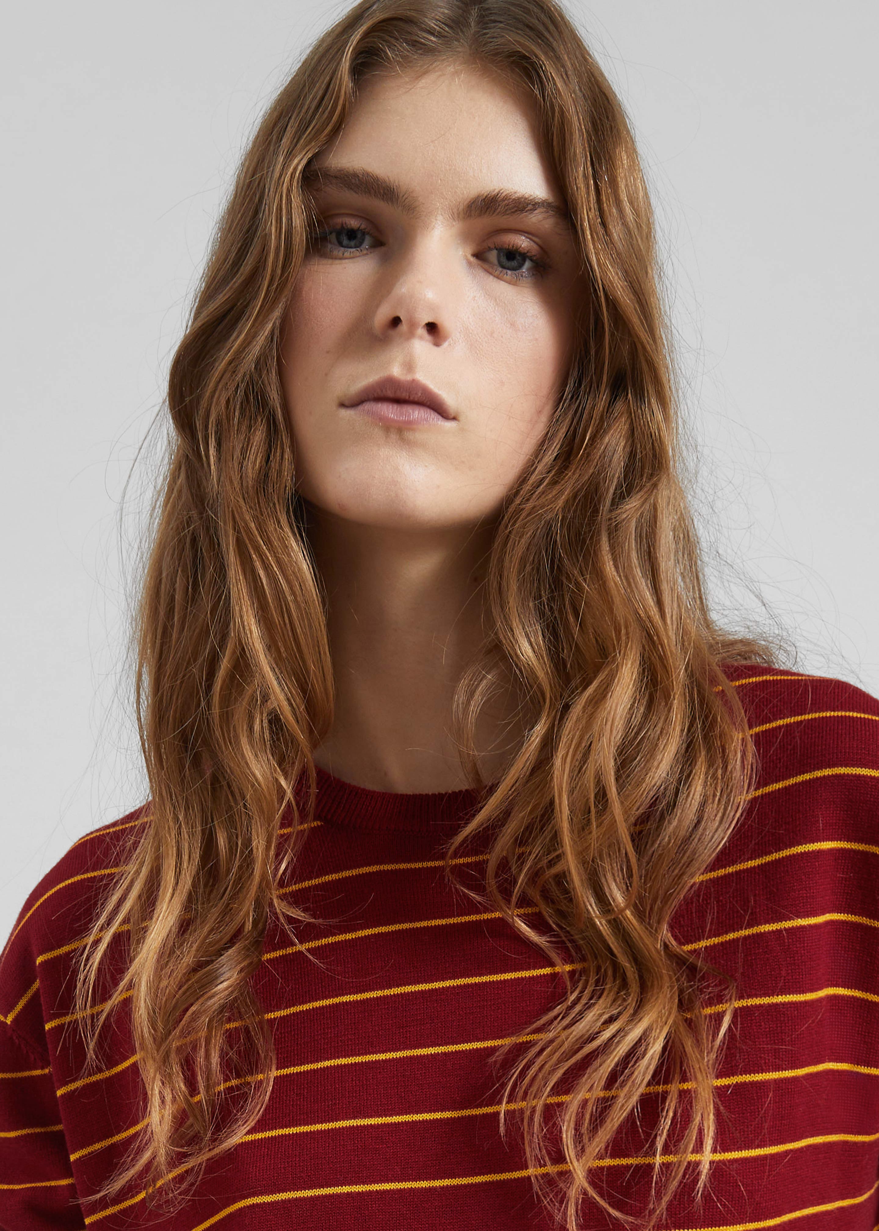 Sena Knit Pullover - Red/Yellow Stripe - 3