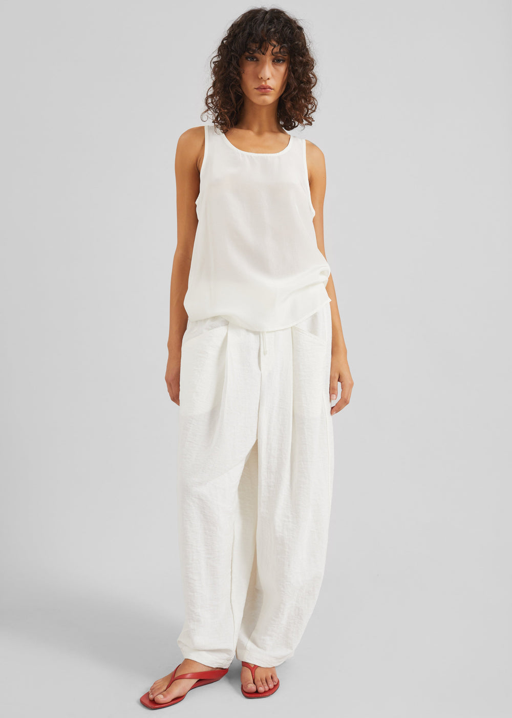 Senart Barrel Leg Pants - Ivory
