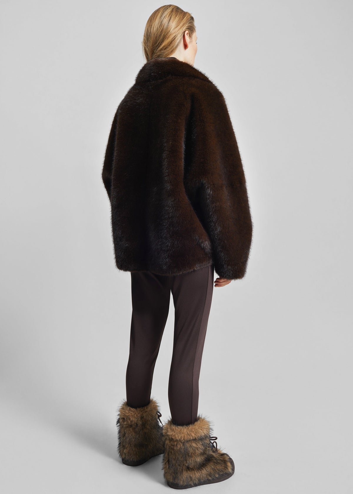 Veste Senja en fausse fourrure - Marron foncé - 5