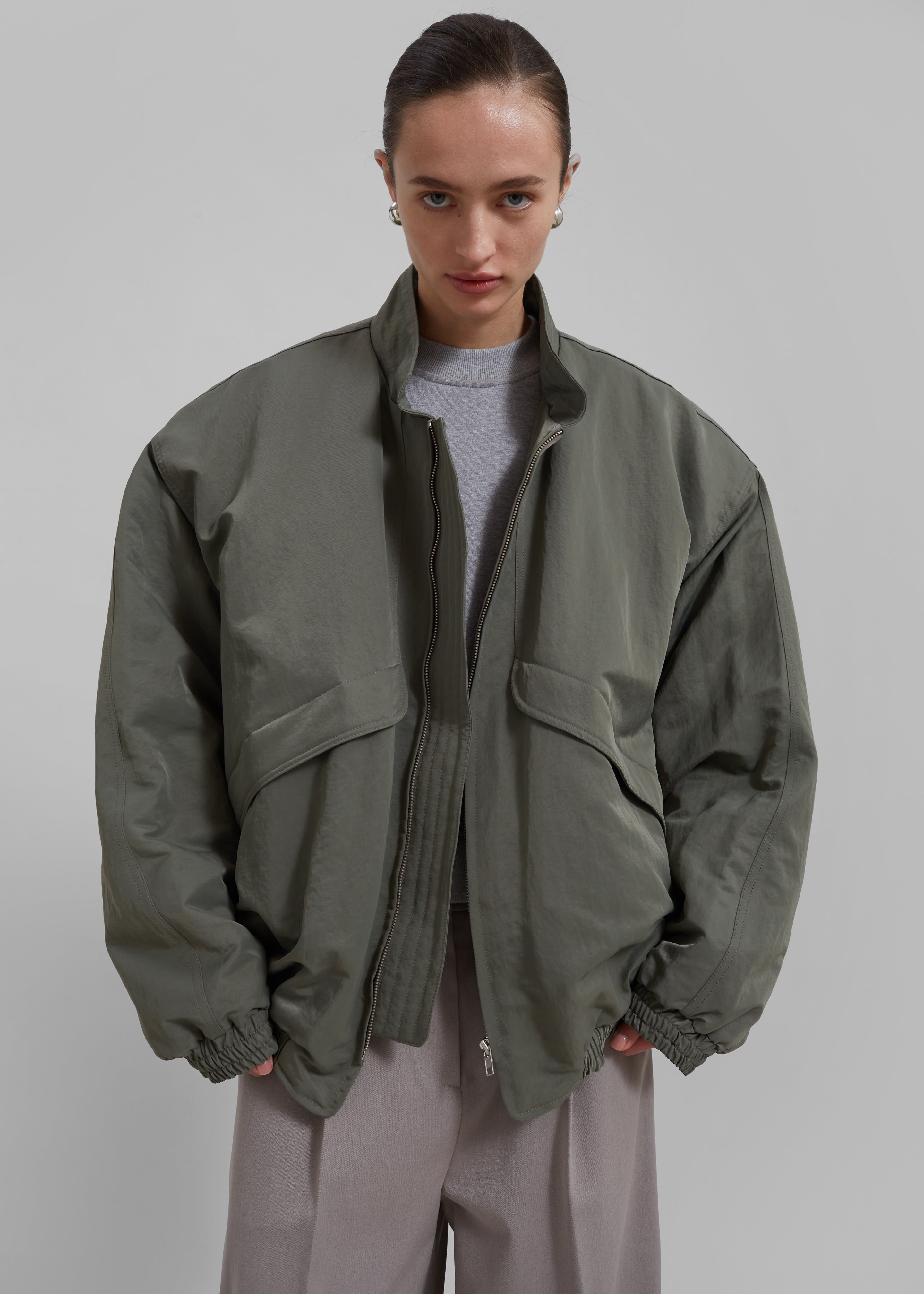 Seth Oversized Jacket - Khaki - 5