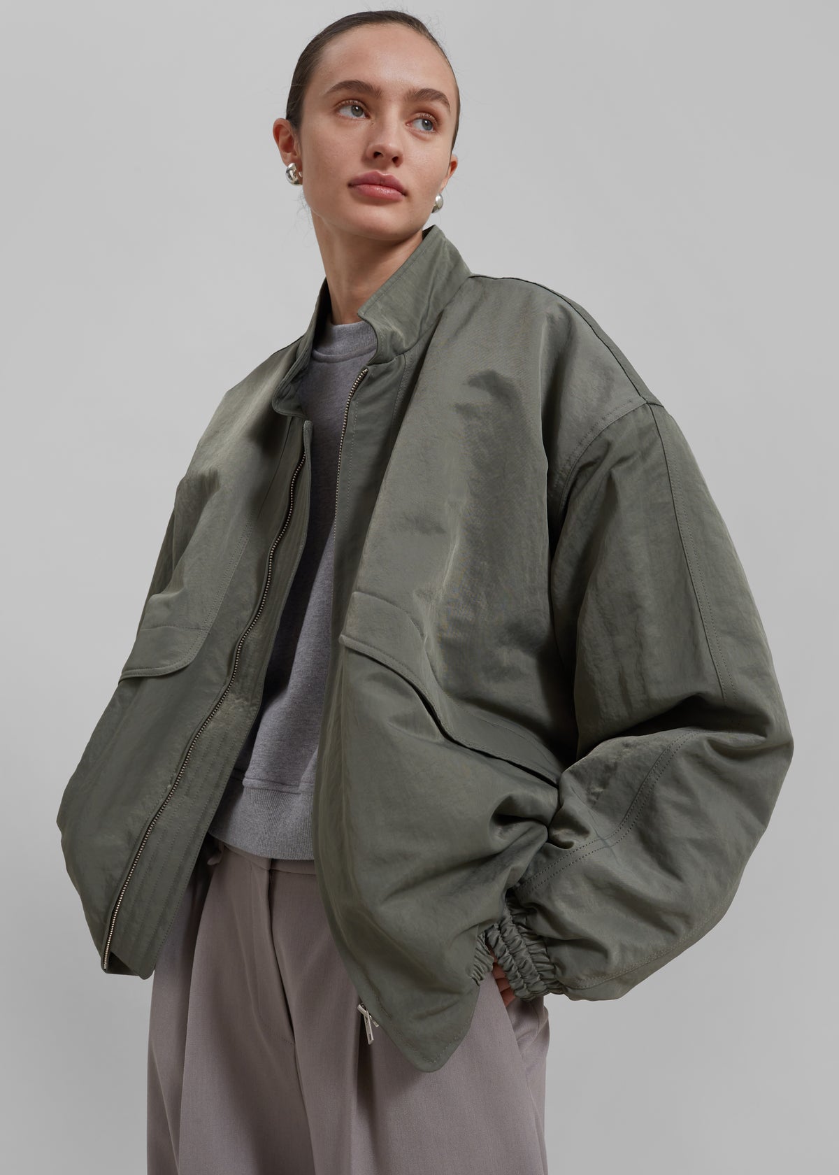 Seth Oversized Jacket - Khaki - 1