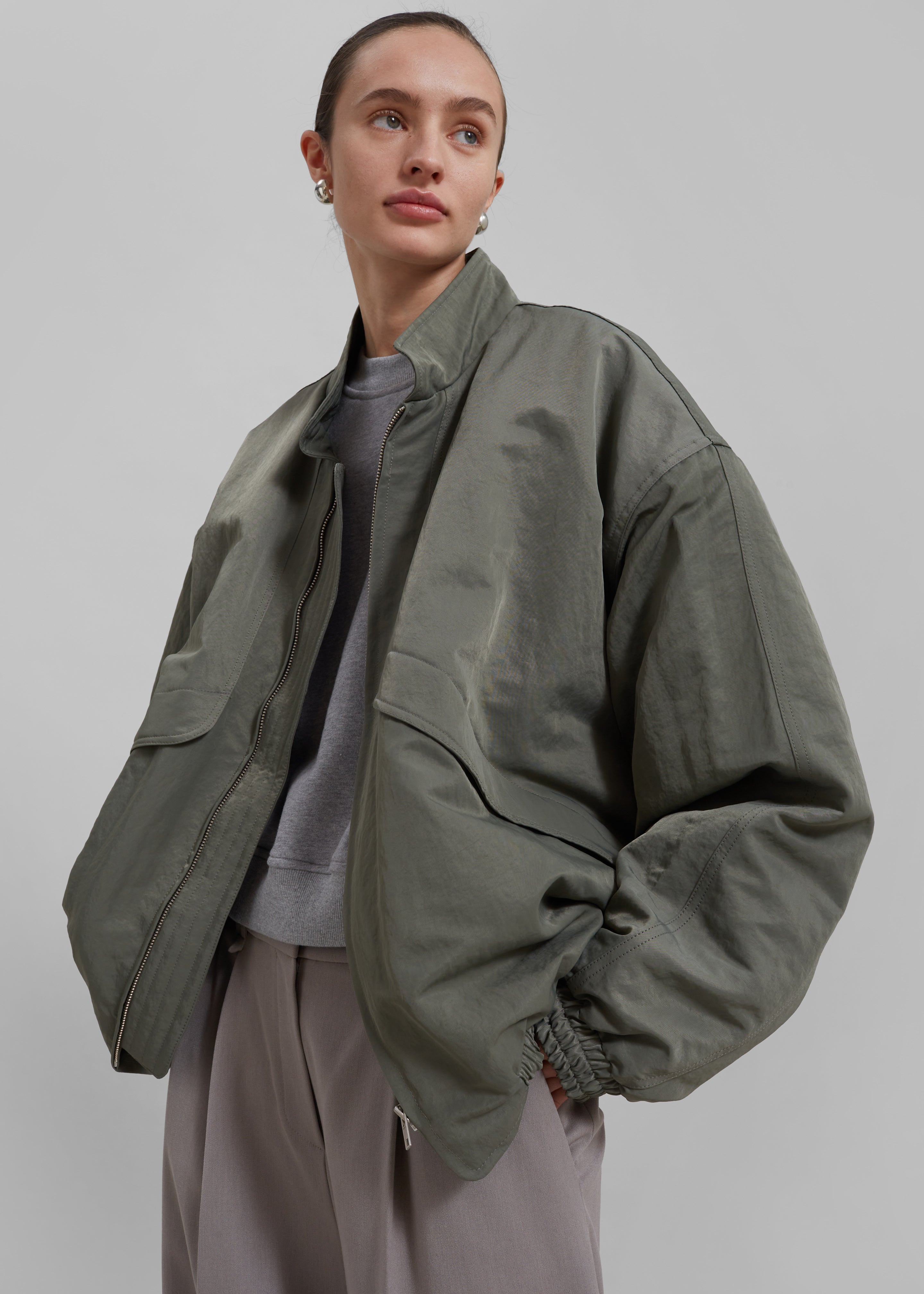 Seth Oversized Jacket - Khaki - 1
