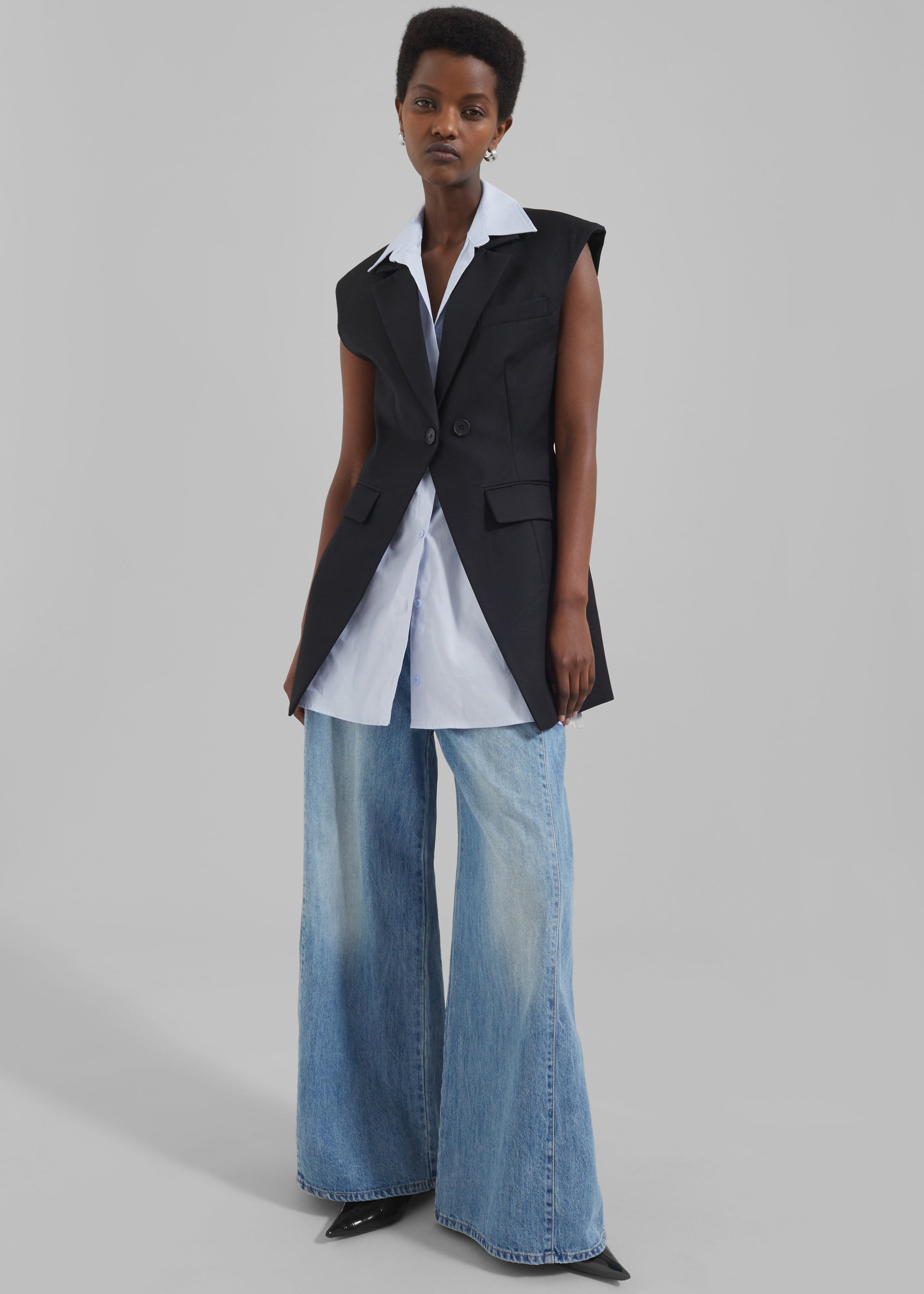 Shop the look image for Shari Layered Vest - Black