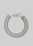 Sharra Pagano Crystal Glow Tubular Necklace - Silver