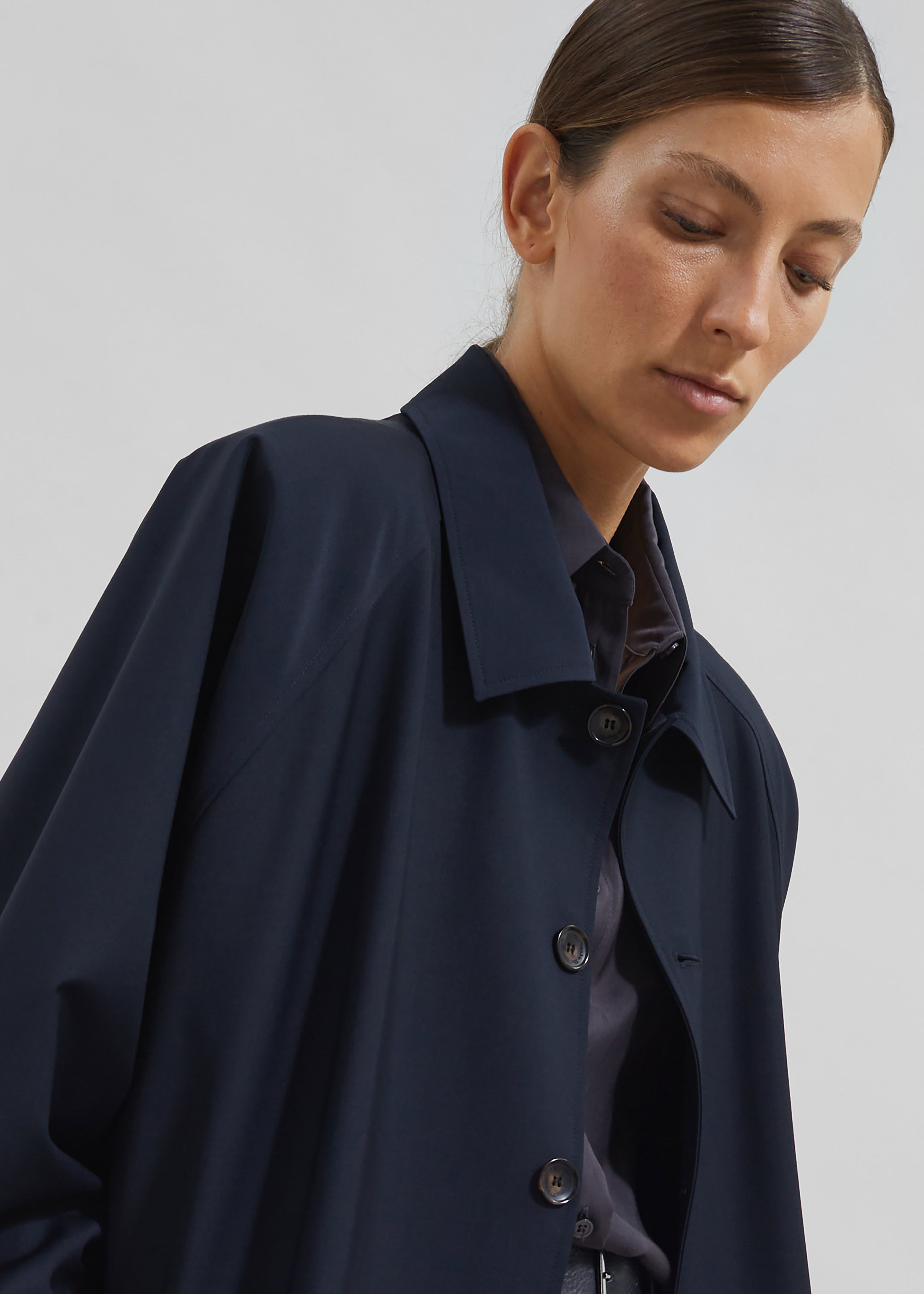 Shay Trench Coat - Dark Navy - 8