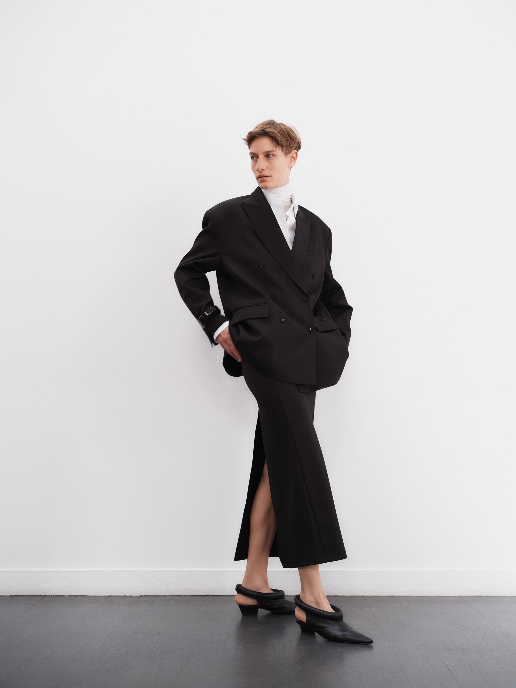 Model Veronika Kunz wearing The Frankie Shop photographed by Sarah Blais