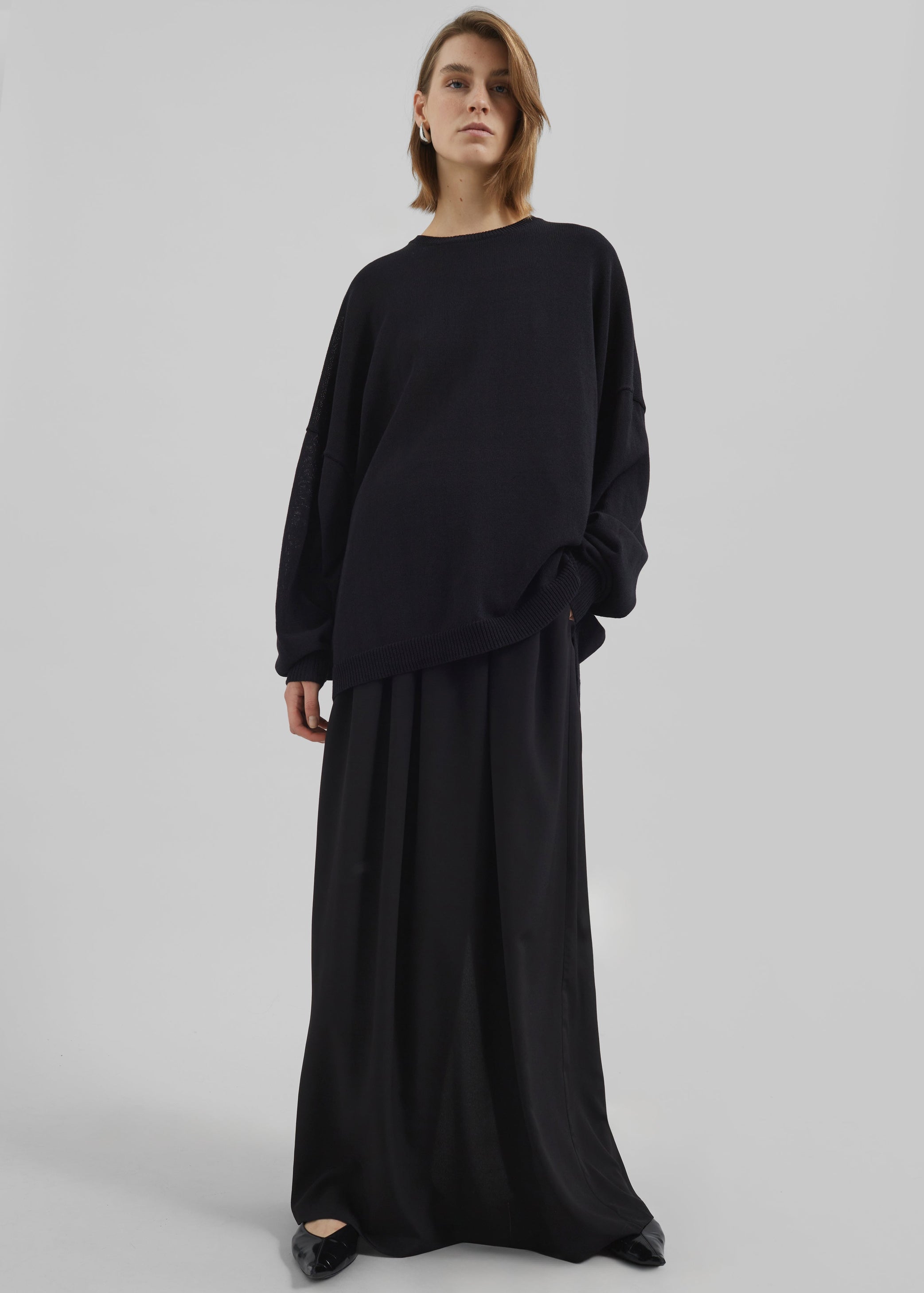 Shop the look image for Sibena Silk Maxi Skirt - Black