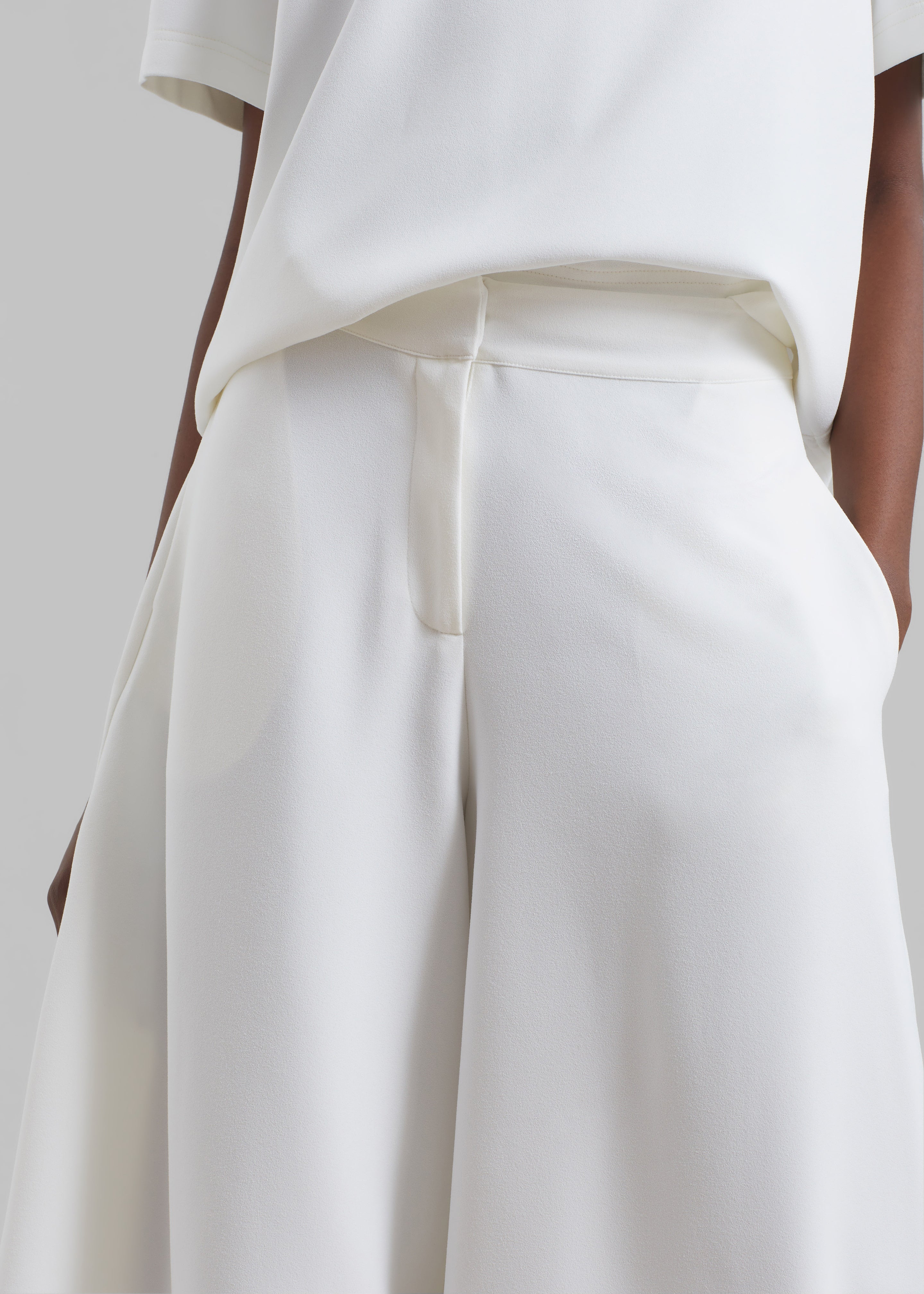 Sierra Wide Leg Trousers - White - 3