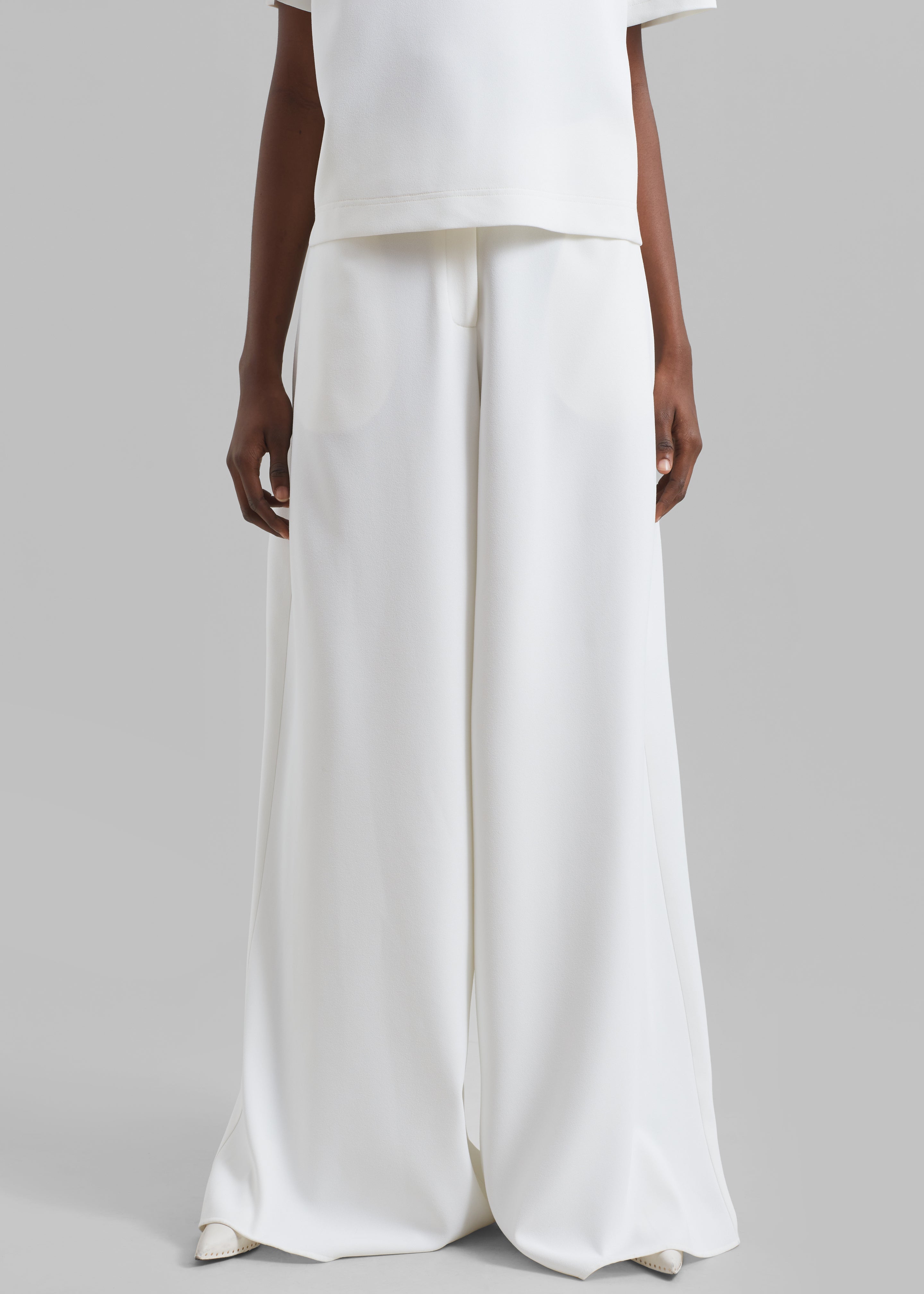 Sierra Wide Leg Trousers - White - 4