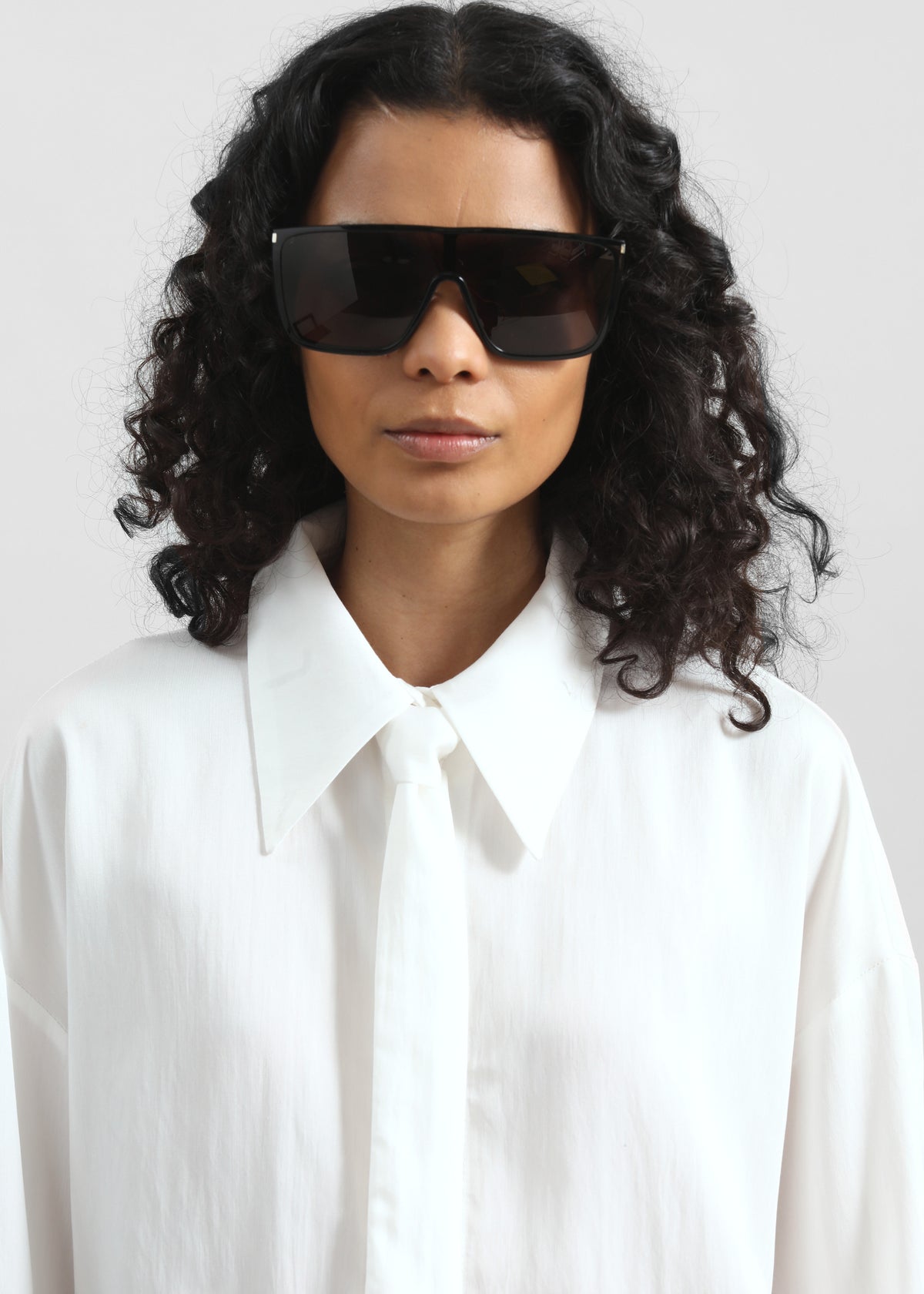 Silvan Neck Tie Shirt - White - 4