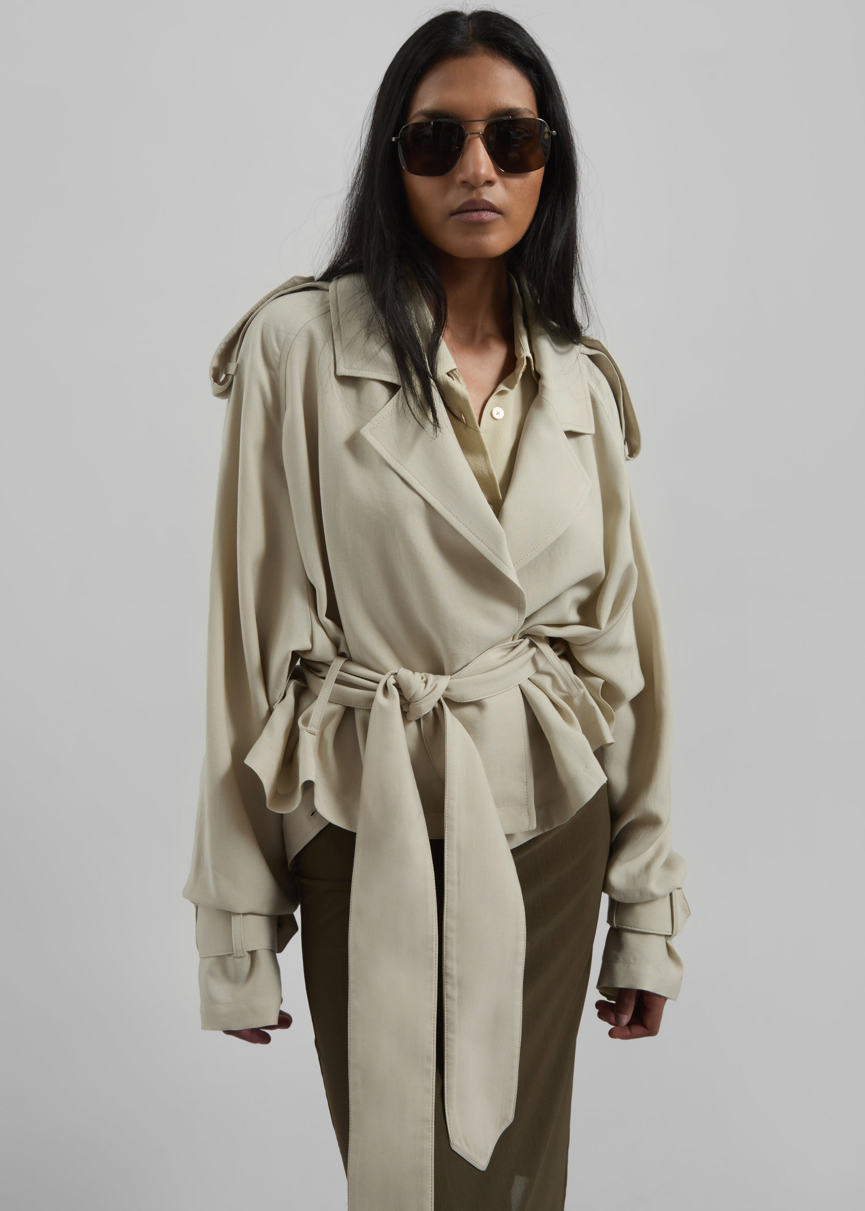 Simona Short Trench - Cement - 6