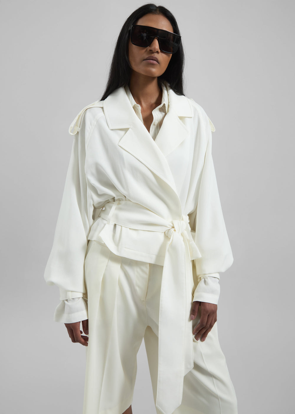 Simona Short Trench - Off White